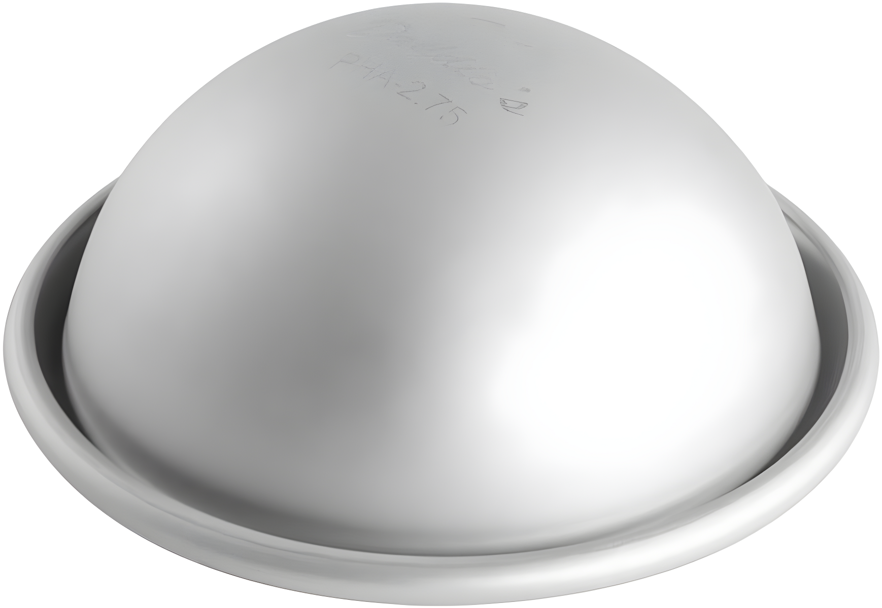 Fat Daddio's PHA-275 Anodized Aluminum Hemisphere Cake Pan, 2.75" x 1.4", Silver