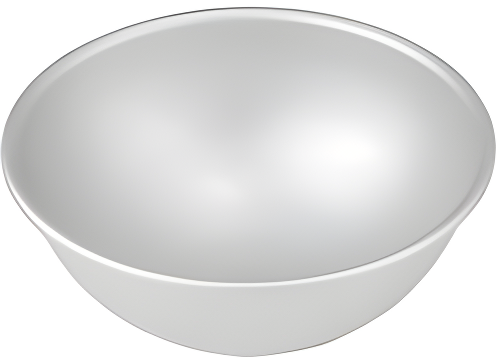 Fat Daddio's PHA-275 Anodized Aluminum Hemisphere Cake Pan, 2.75" x 1.4", Silver