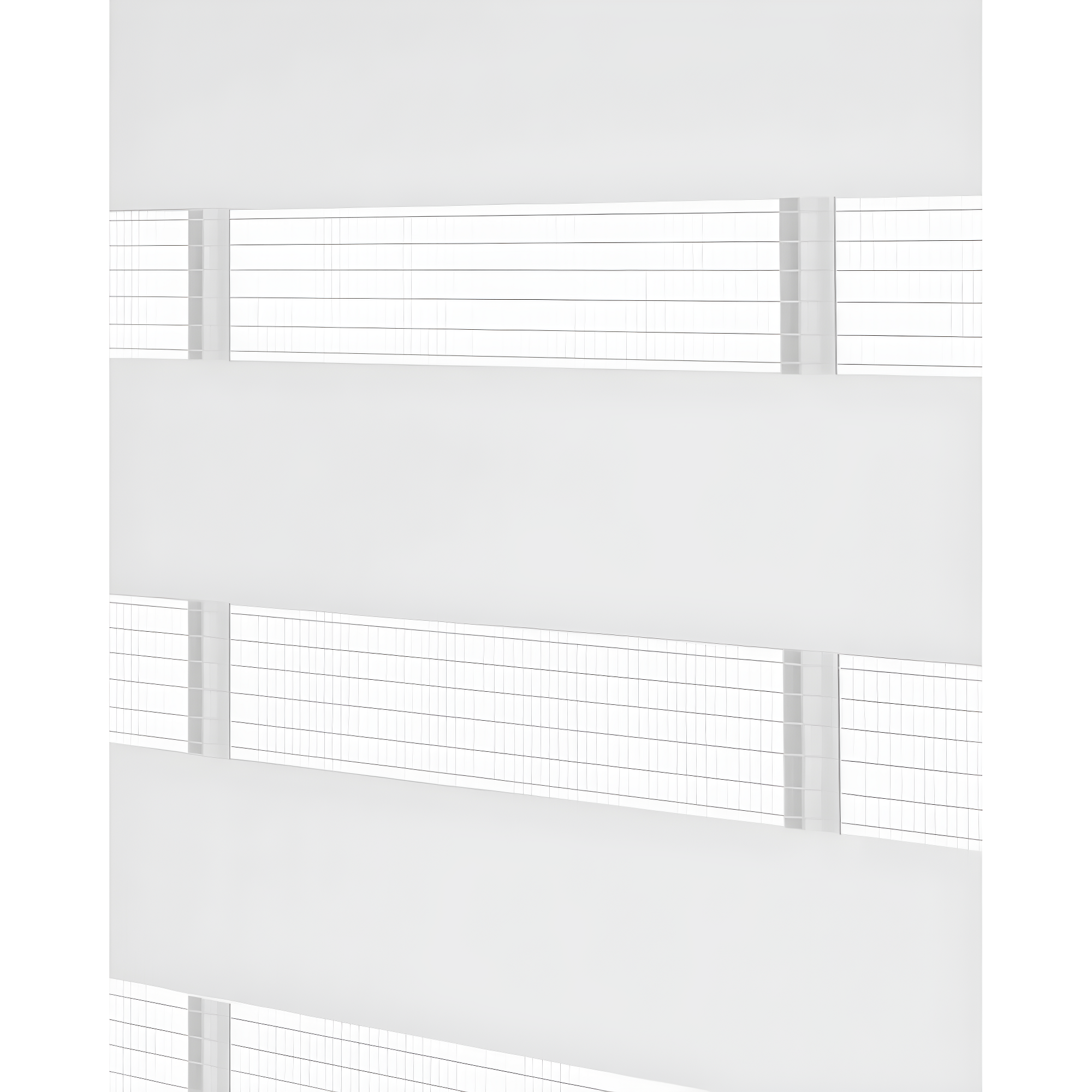 Ergode Cordless Celestial Sheer Double Layered Shade 29x72 - White
