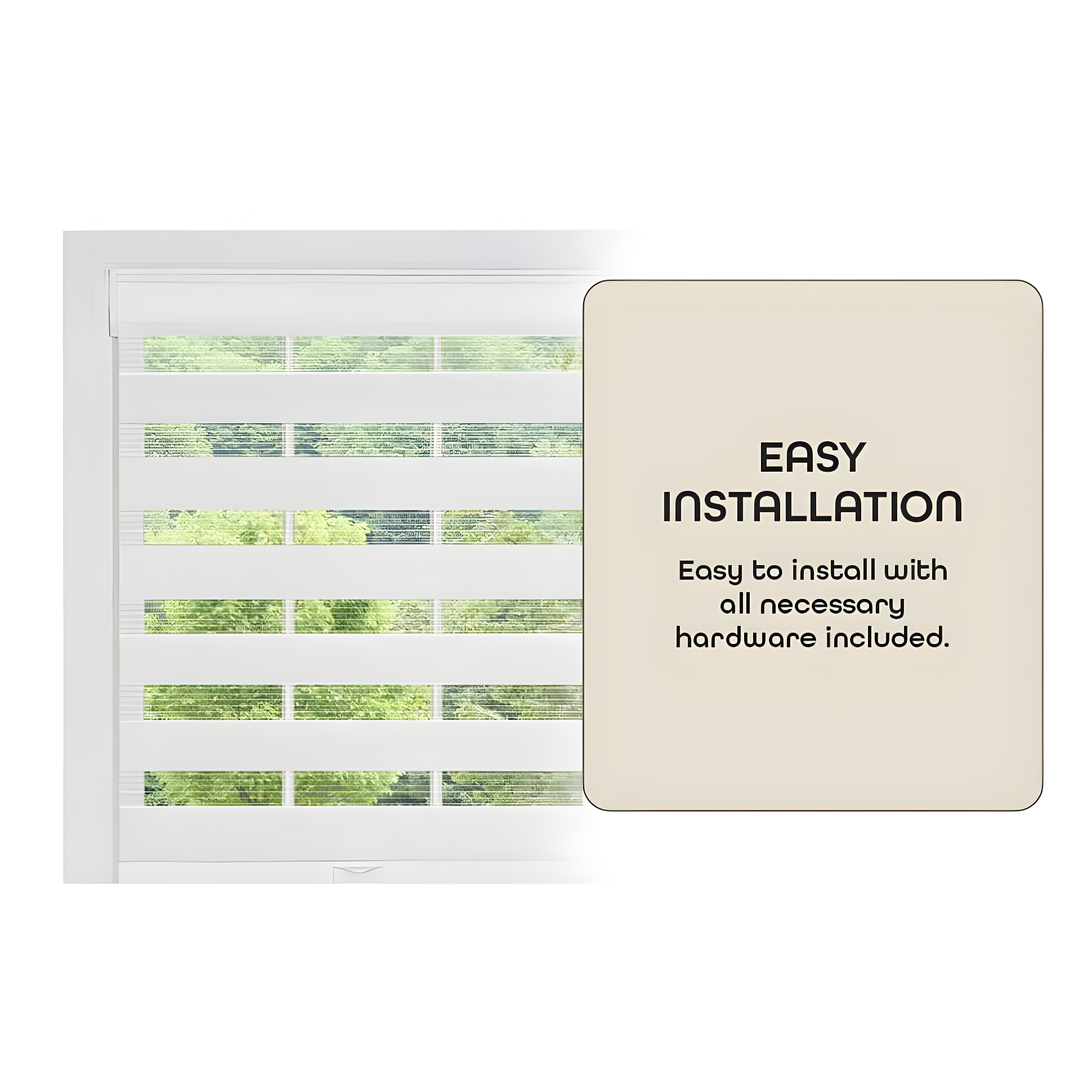 Ergode Cordless Celestial Sheer Double Layered Shade 29x72 - White