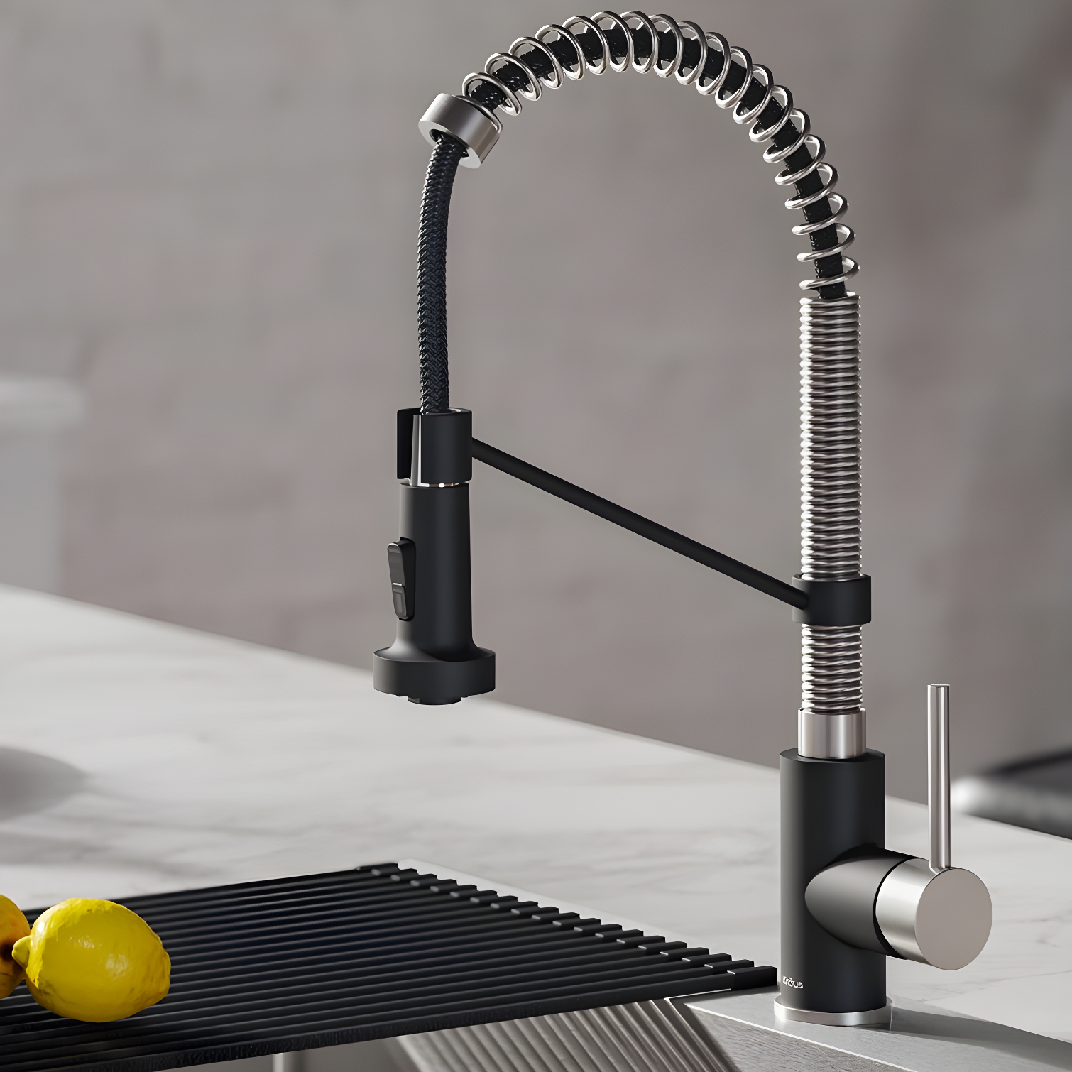 KRAUS Bolden Commercial Style 2-Function Single Handle Pull Down Kitchen Faucet