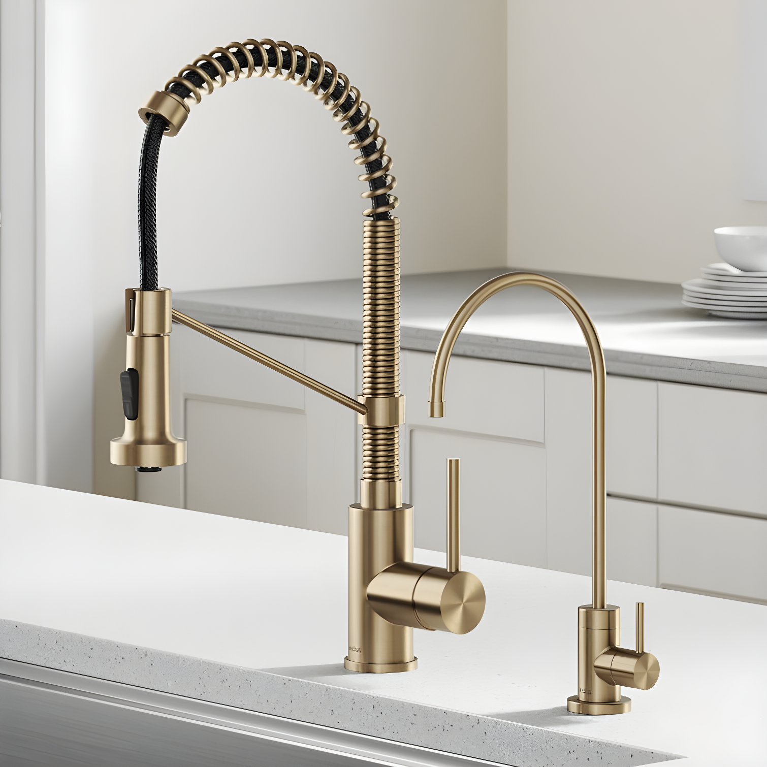 KRAUS Bolden Commercial Style 2-Function Single Handle Pull Down Kitchen Faucet