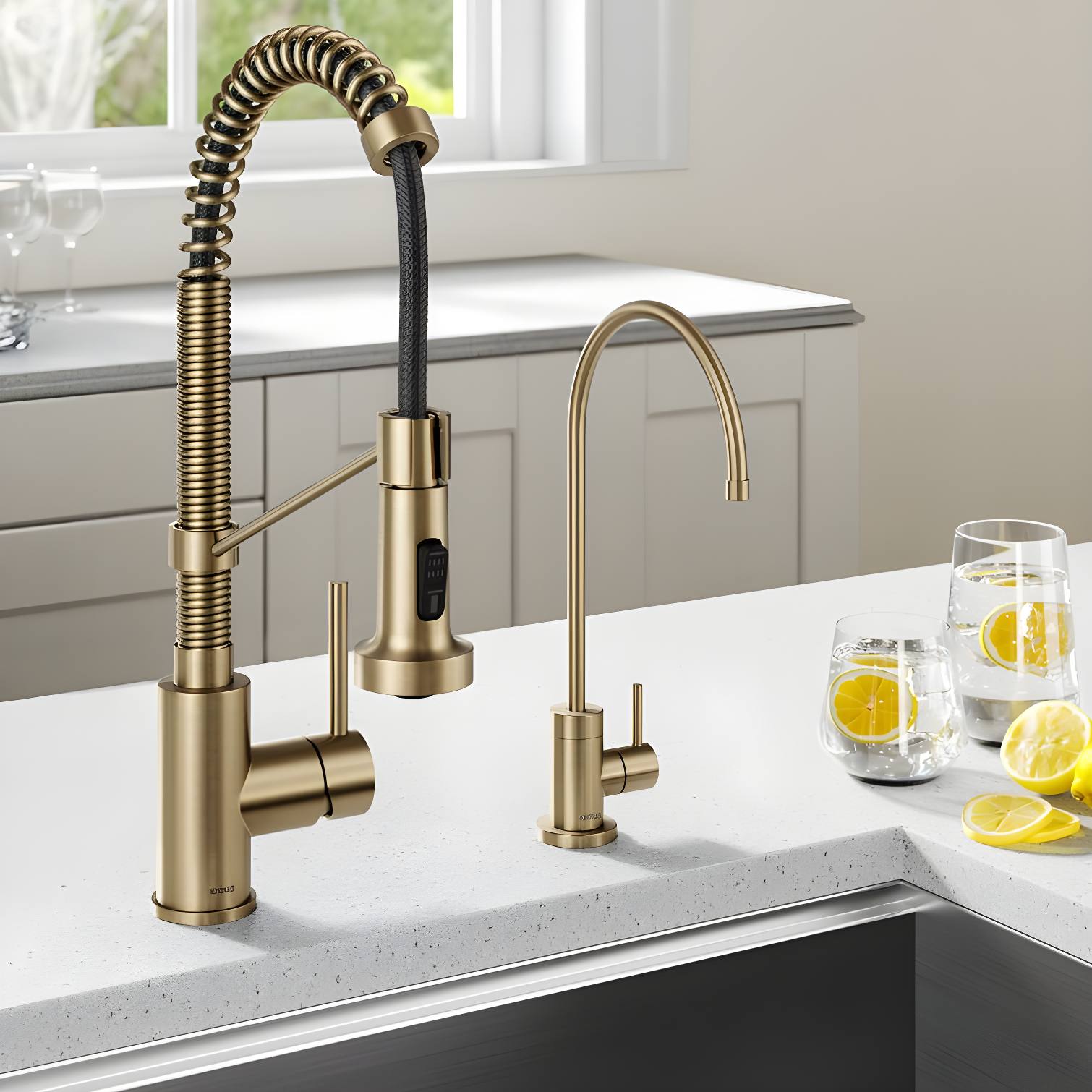 KRAUS Bolden Commercial Style 2-Function Single Handle Pull Down Kitchen Faucet