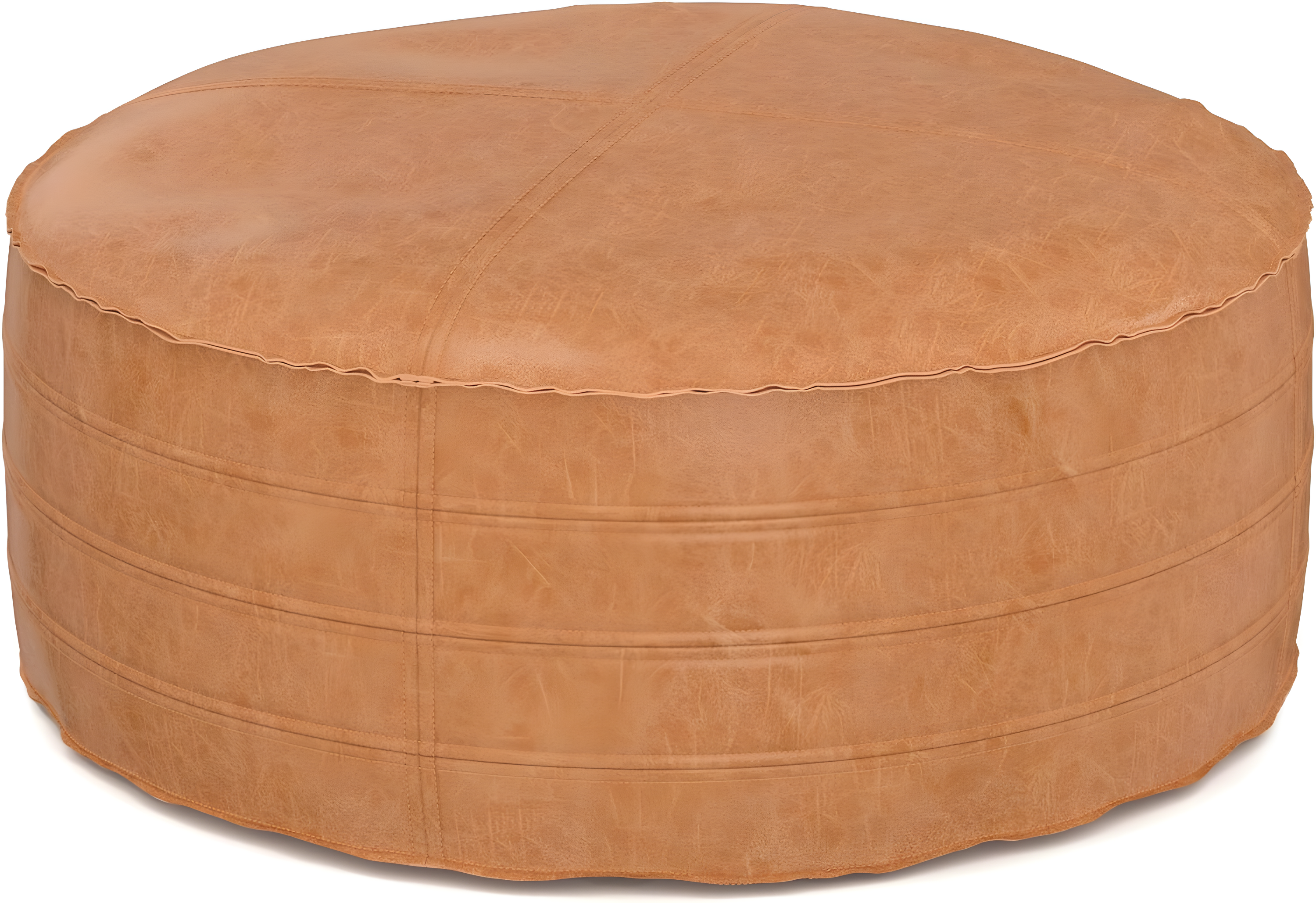 Simpli Home Brody Faux Leather Pouf