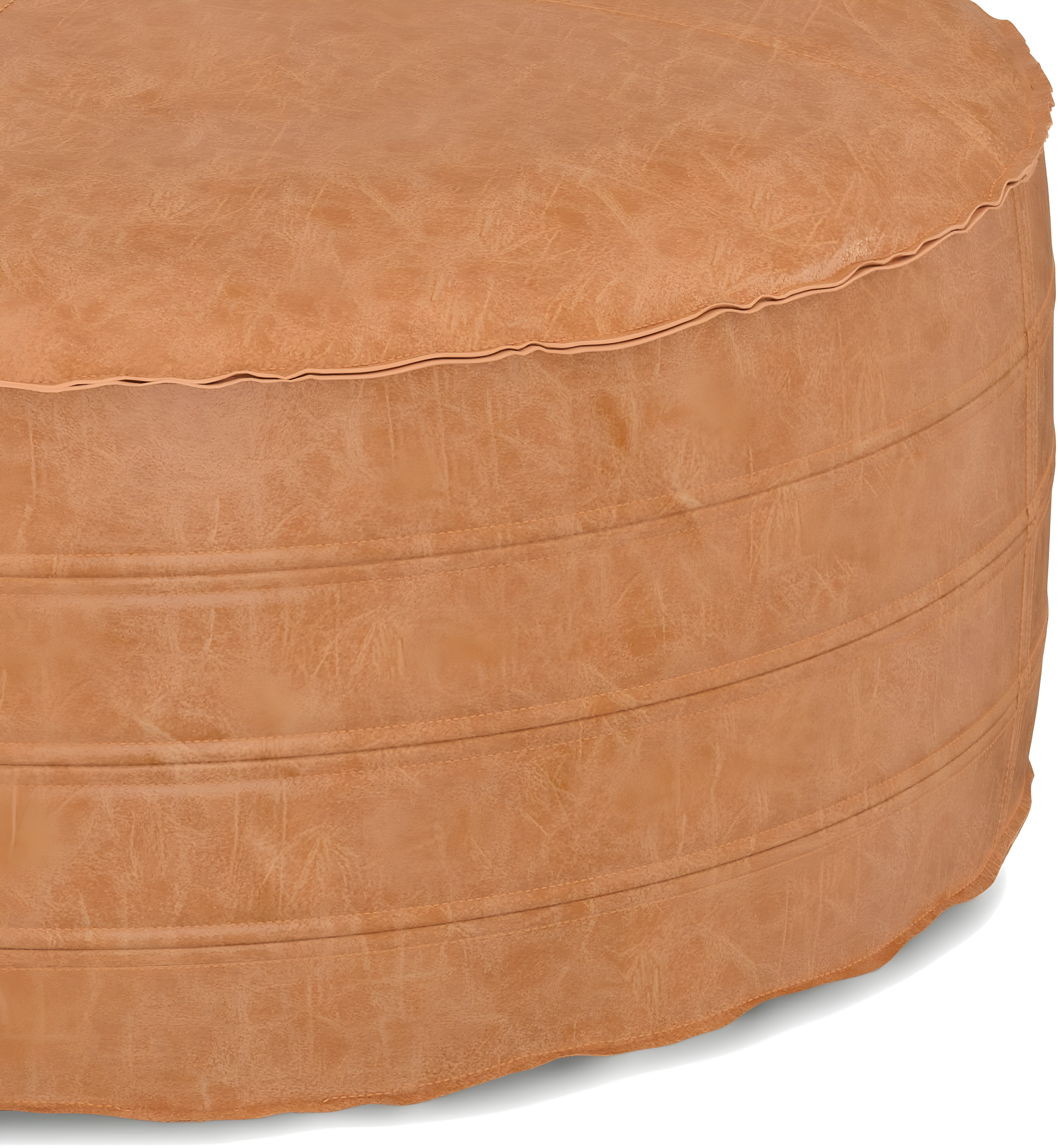 Simpli Home Brody Faux Leather Pouf