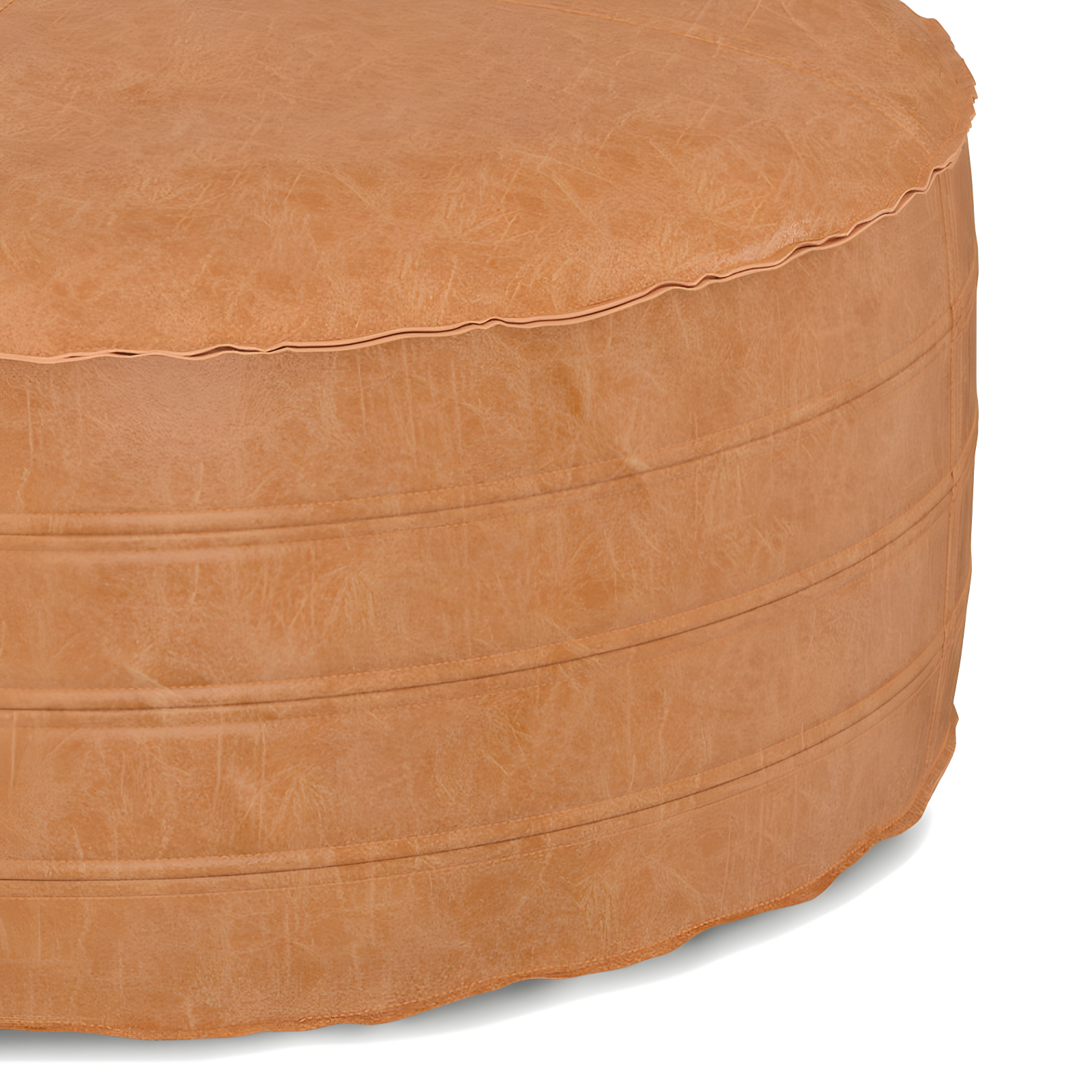 Simpli Home Brody Faux Leather Pouf