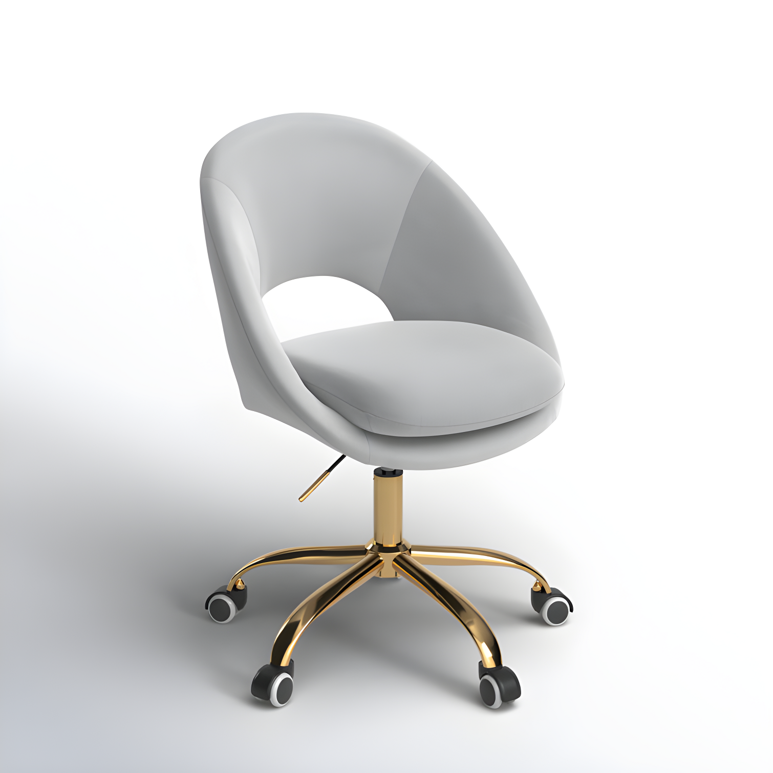 Louise Velvet Modern Task Chair with Ergonomic Design