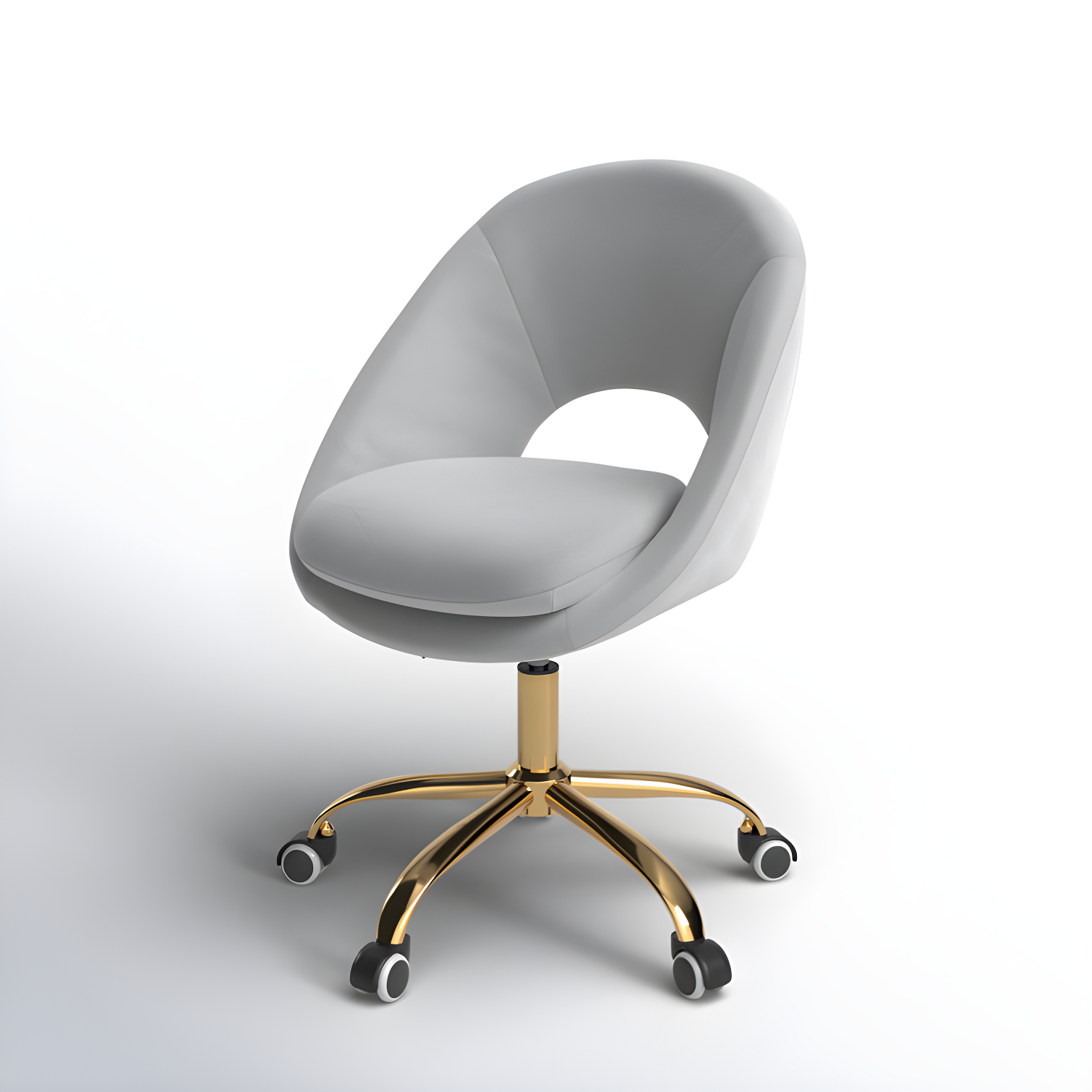 Louise Velvet Modern Task Chair with Ergonomic Design