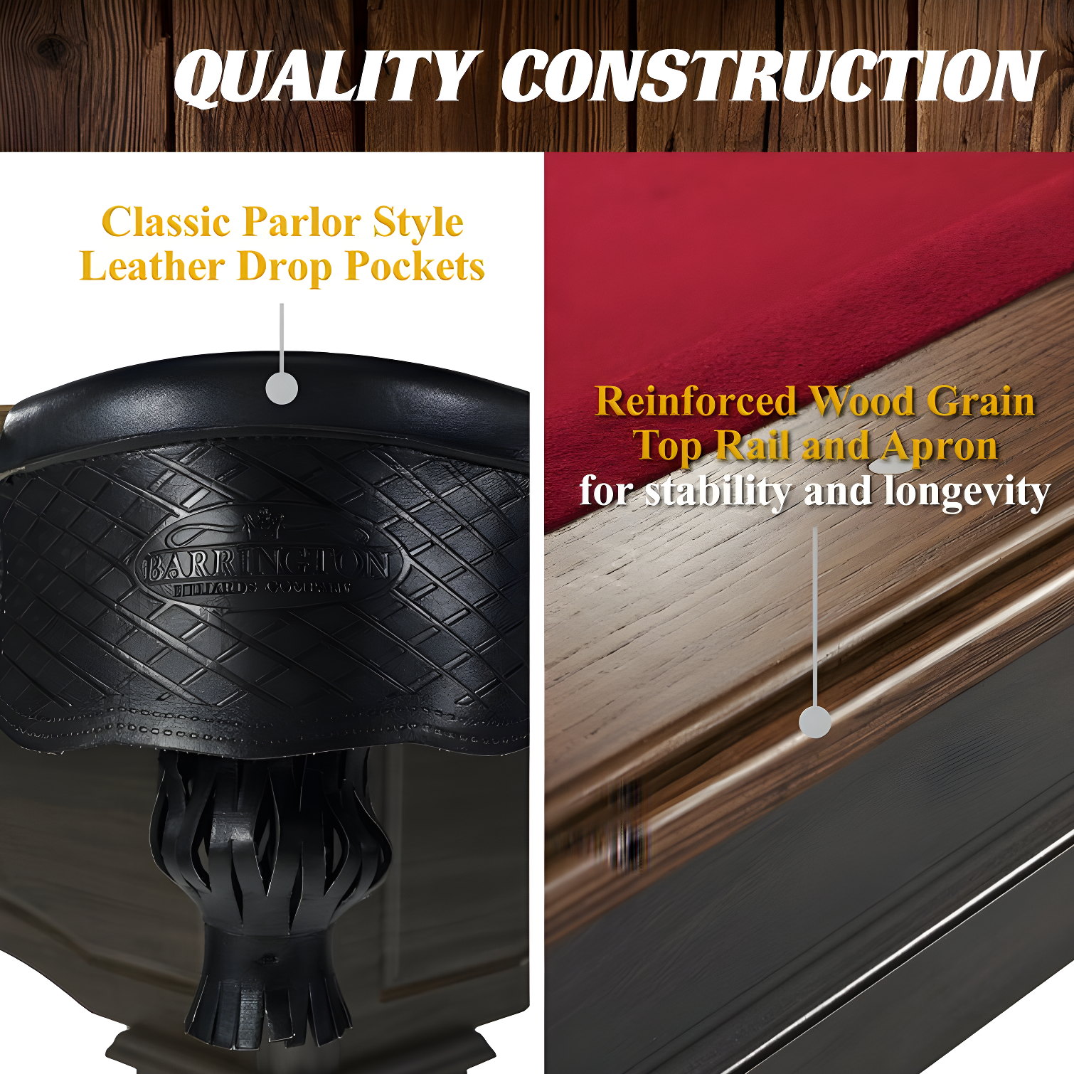 Barrington Billiards Company Barrington Arlington 8 ft Pool Table with Playing Accessories