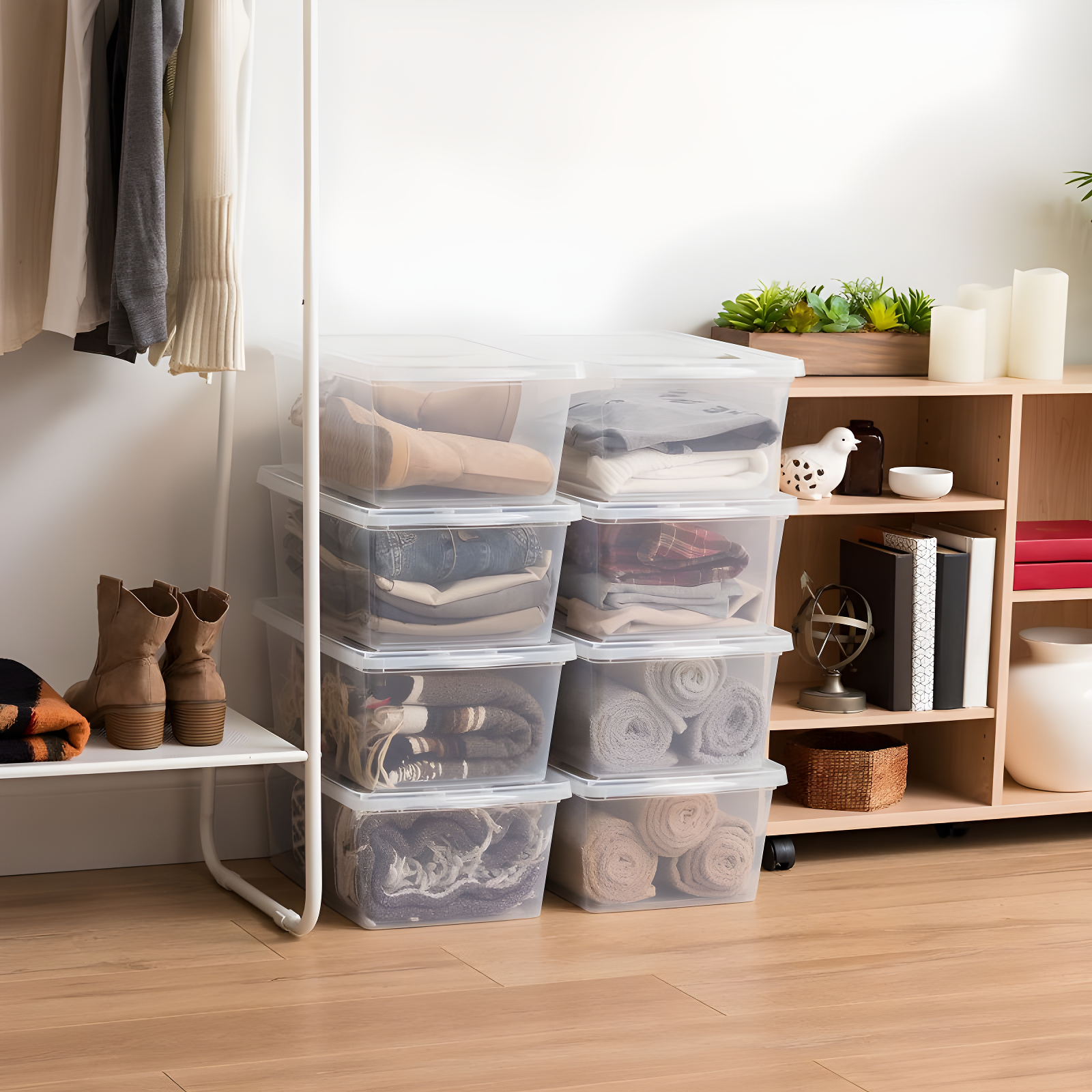 IRIS USA 17 Quart Clear Storage Box, Clear
