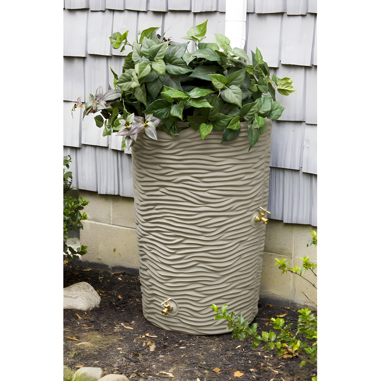 Good Ideas Good Ideas 50 Gallons Plastic Drainable Planter Rain Barrel