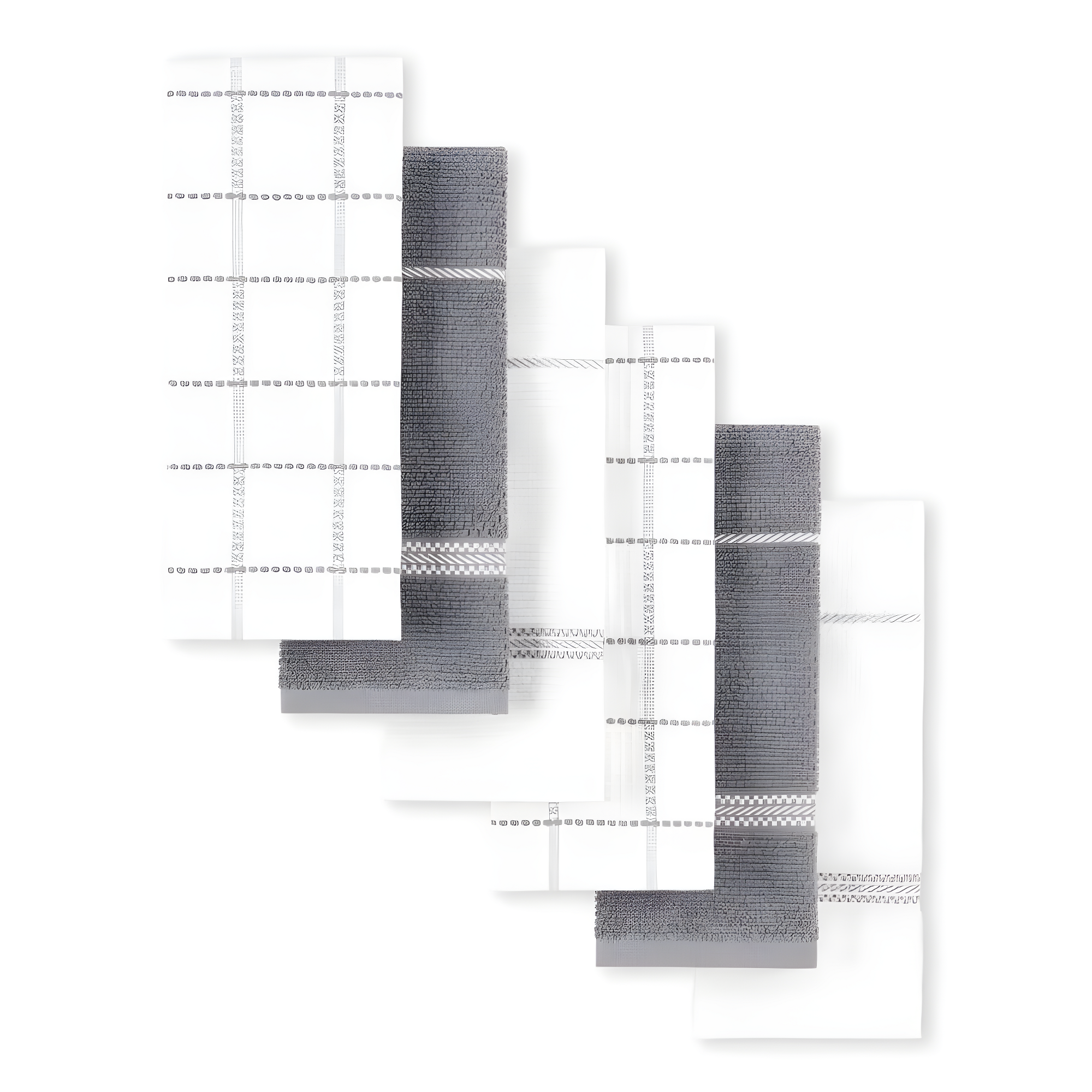 Martha Stewart Martha Stewart Modern Waffle Kitchen Towel Set 6-Pack, Linen, 16"x28" (Set of 6)