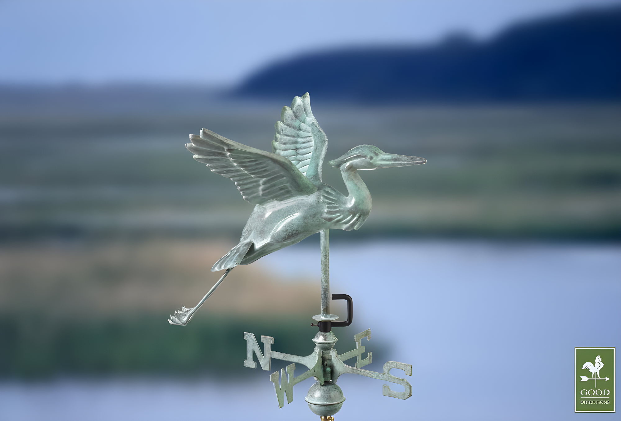 Good Directions Heron 26'' H Metal Animals Weathervane