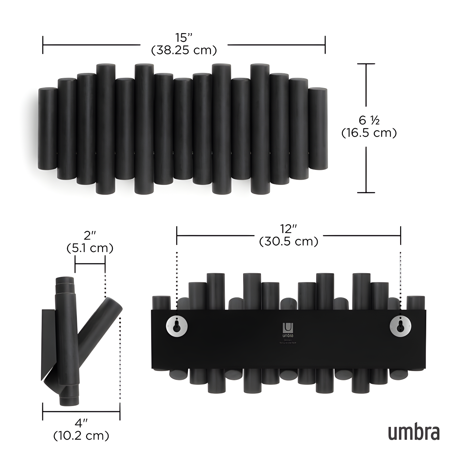 5 - Hook Solid Wood Coat Rack