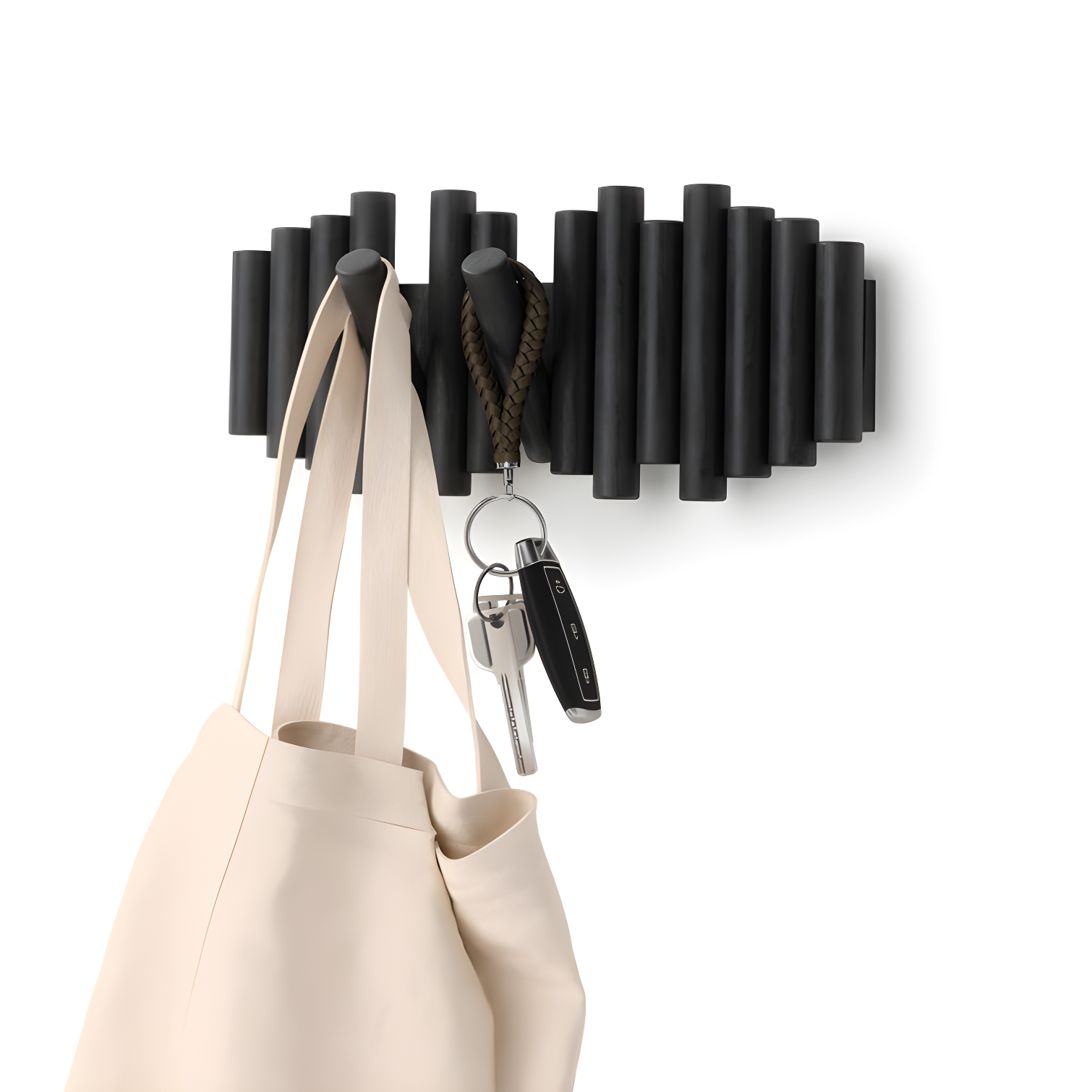 5 - Hook Solid Wood Coat Rack