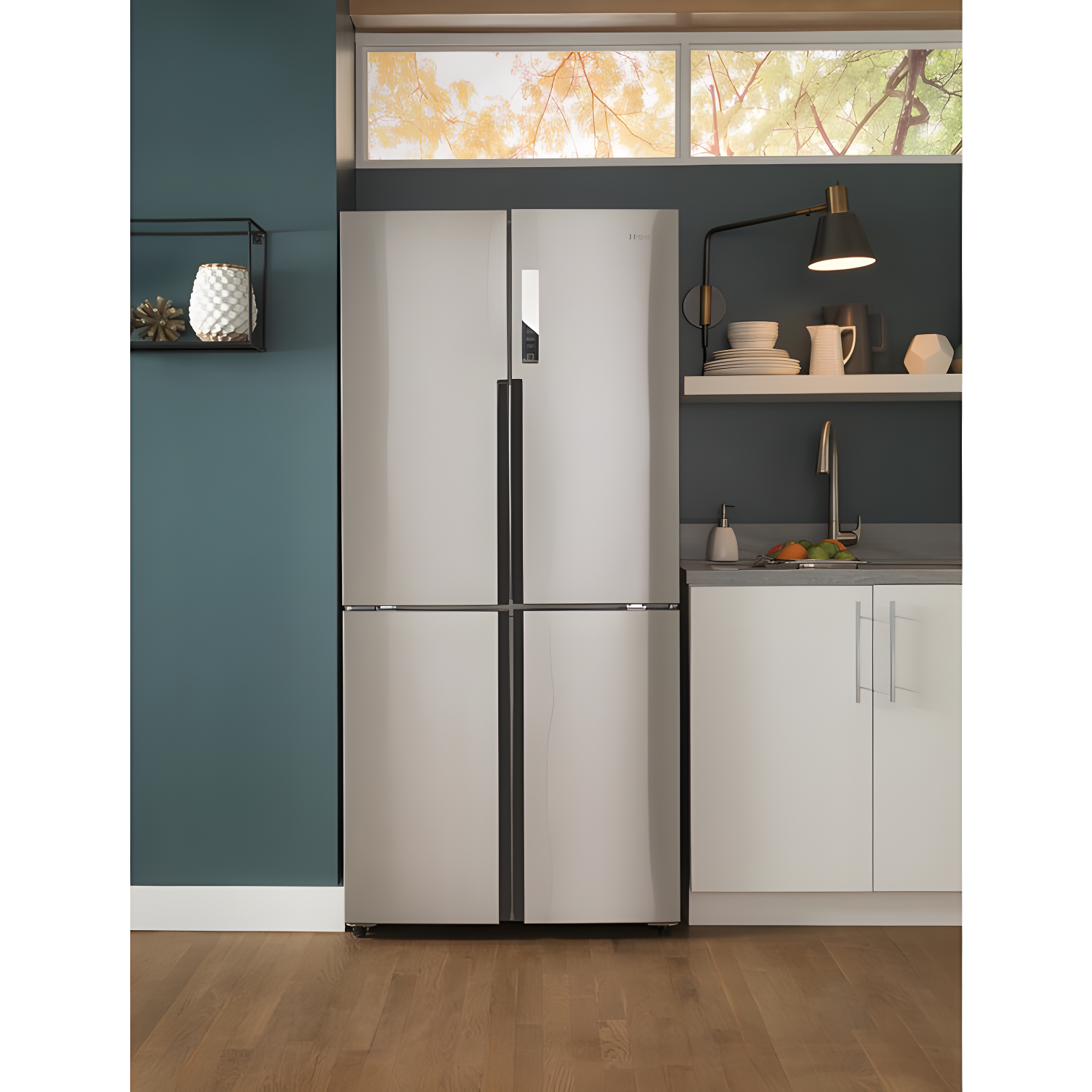 Haier Haier 33" 16.4 Cubic Feet Energy Star Smudge-Resistant Built-in Bottom Freezer Refrigerator QHE16HYPFS