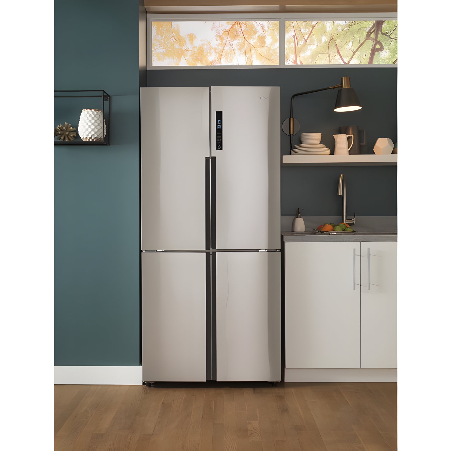 Haier Haier 33" 16.4 Cubic Feet Energy Star Smudge-Resistant Built-in Bottom Freezer Refrigerator QHE16HYPFS