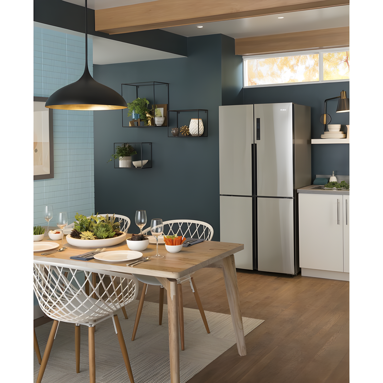 Haier Haier 33" 16.4 Cubic Feet Energy Star Smudge-Resistant Built-in Bottom Freezer Refrigerator QHE16HYPFS