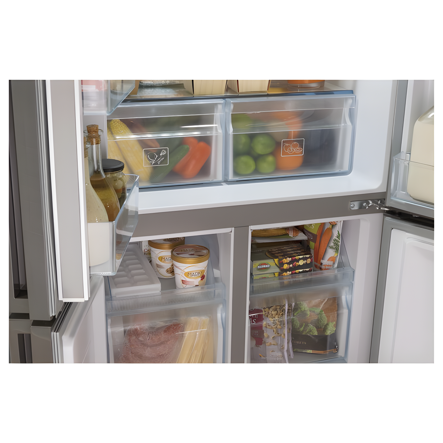 Haier Haier 33" 16.4 Cubic Feet Energy Star Smudge-Resistant Built-in Bottom Freezer Refrigerator QHE16HYPFS
