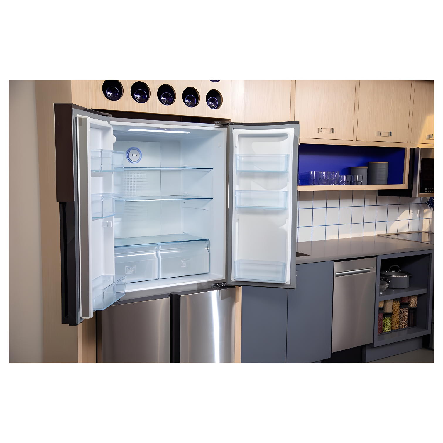 Haier Haier 33" 16.4 Cubic Feet Energy Star Smudge-Resistant Built-in Bottom Freezer Refrigerator QHE16HYPFS