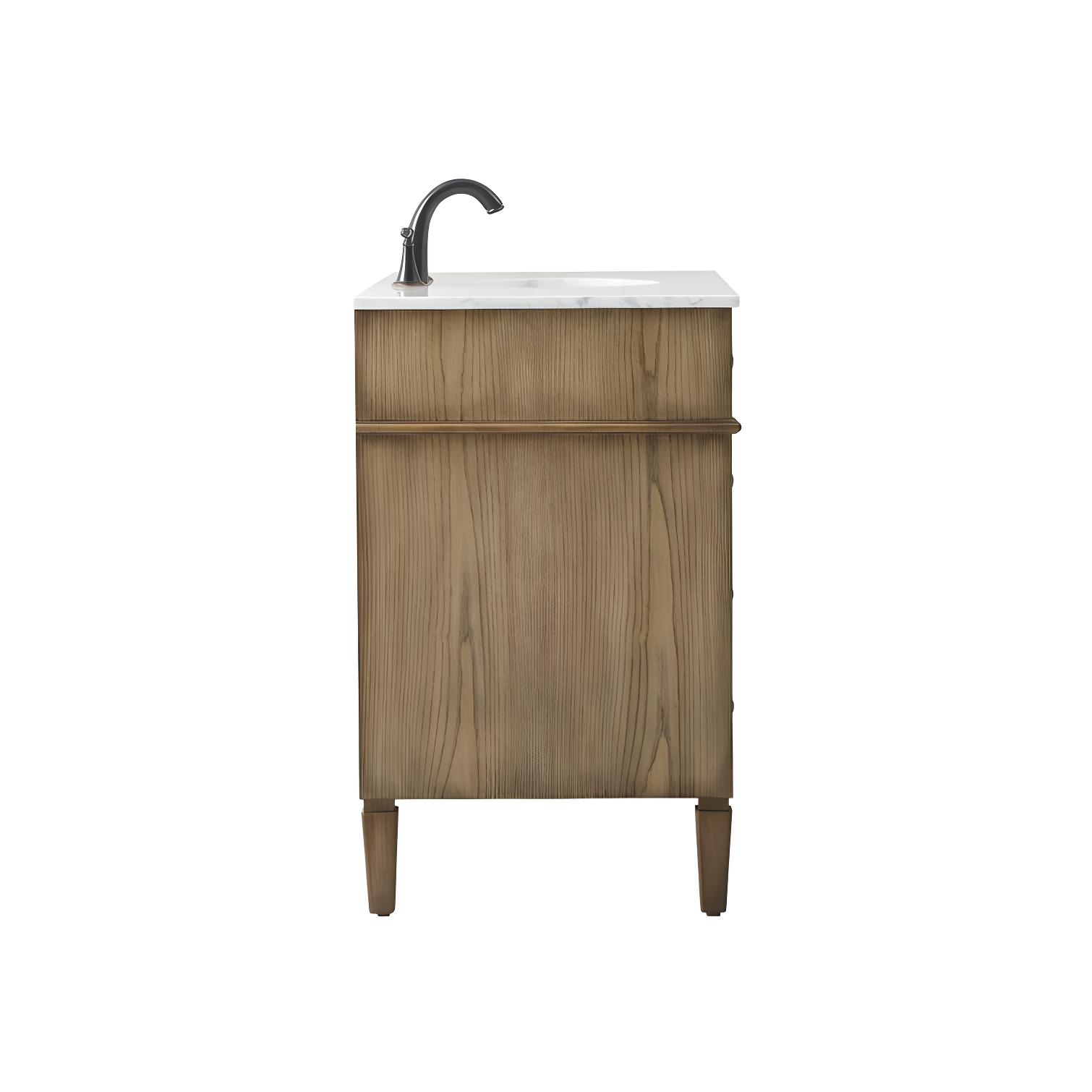 Rukie 40" Free-Standing Single Bathroom Vanity Set with Marble Vanity Top