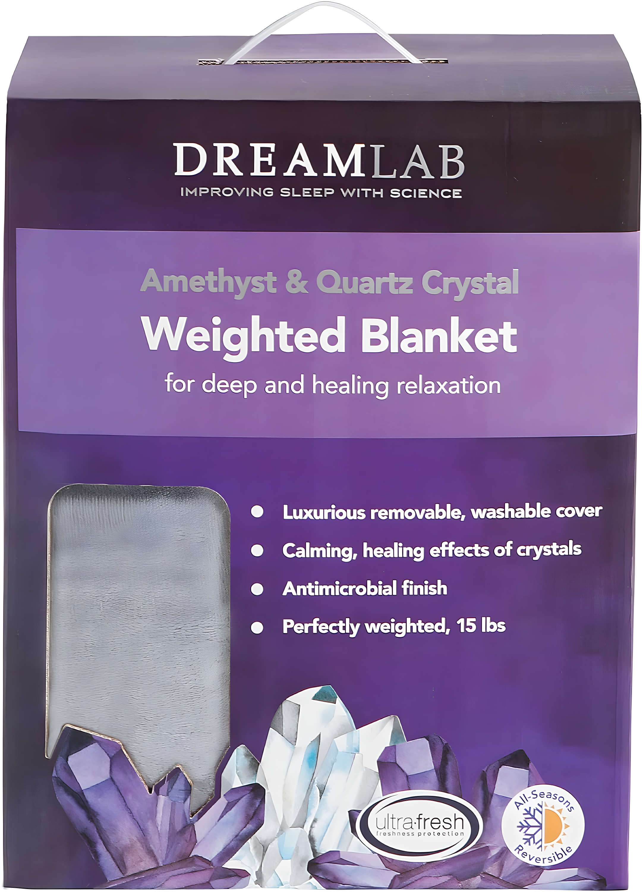 Dreamlab Bohemian Gray, White, Multi-color Microfiber Reversible Bed Blanket Queen