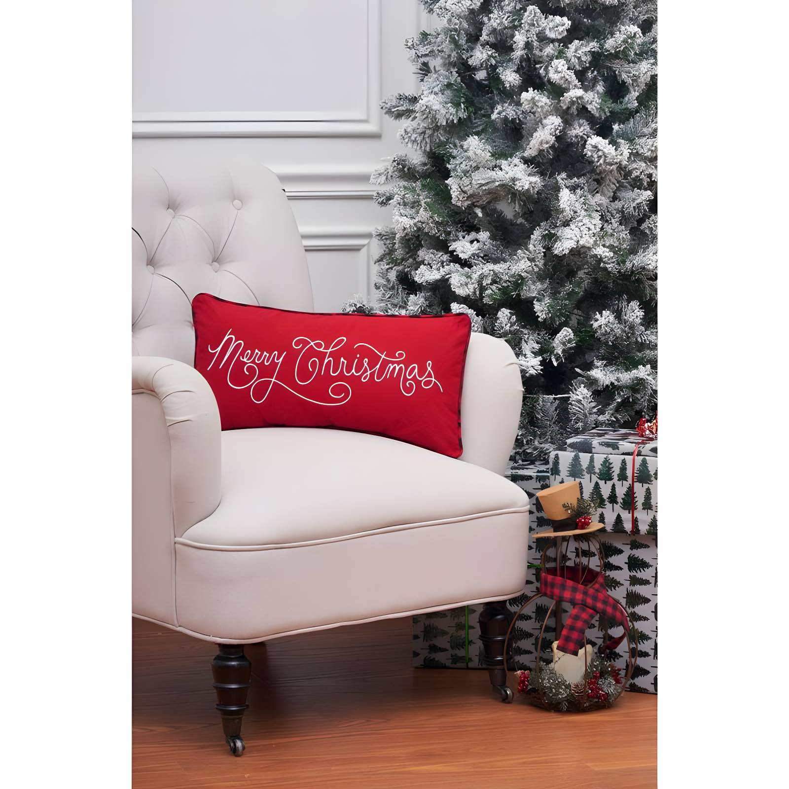 C&F Home Merry Christmas Applique & Embroidered Throw Pillow