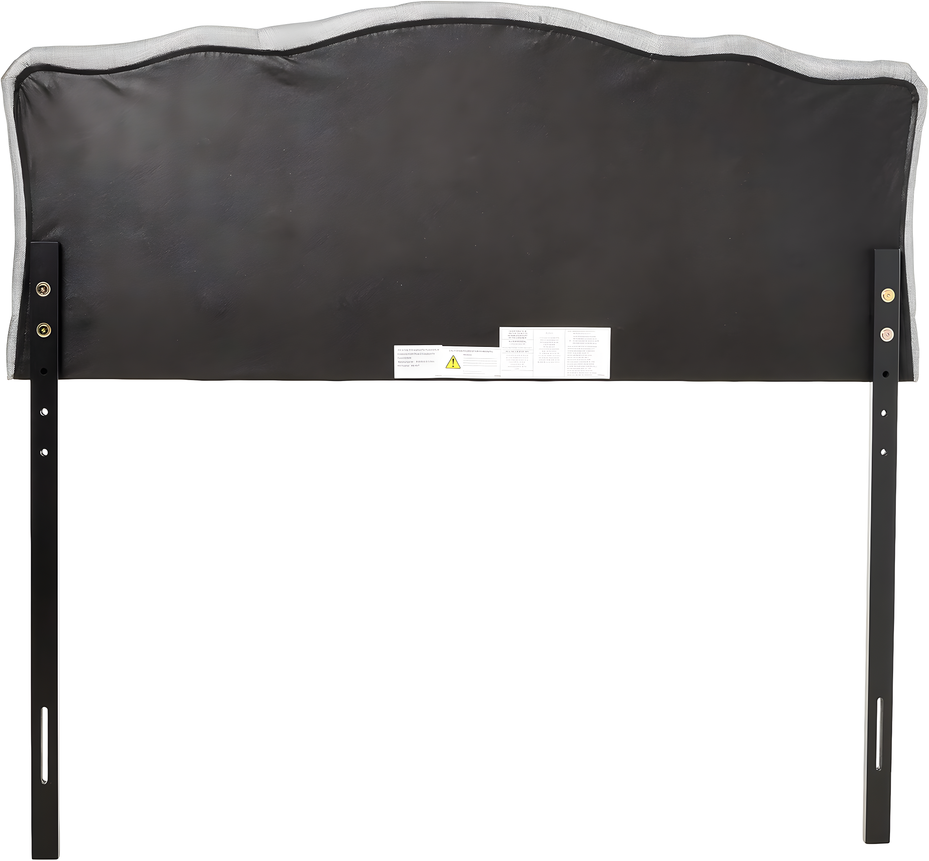 Full Rita Modern Fabric Upholstered Scalloped Headboard - Baxton Studio: Contemporary Design, Adjustable