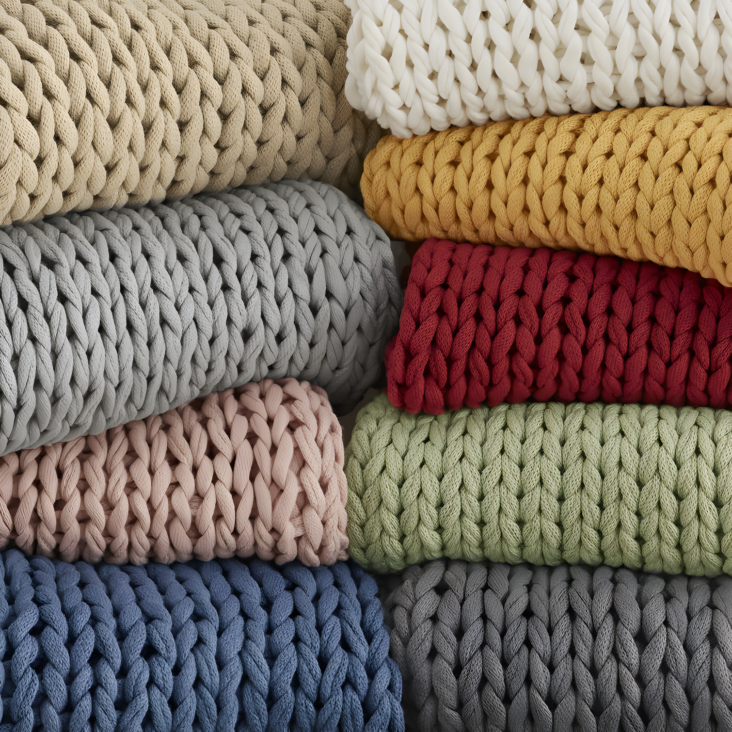 Kelly Clarkson Home Madison Hand Made Chunky Double Knit Throw Blanket