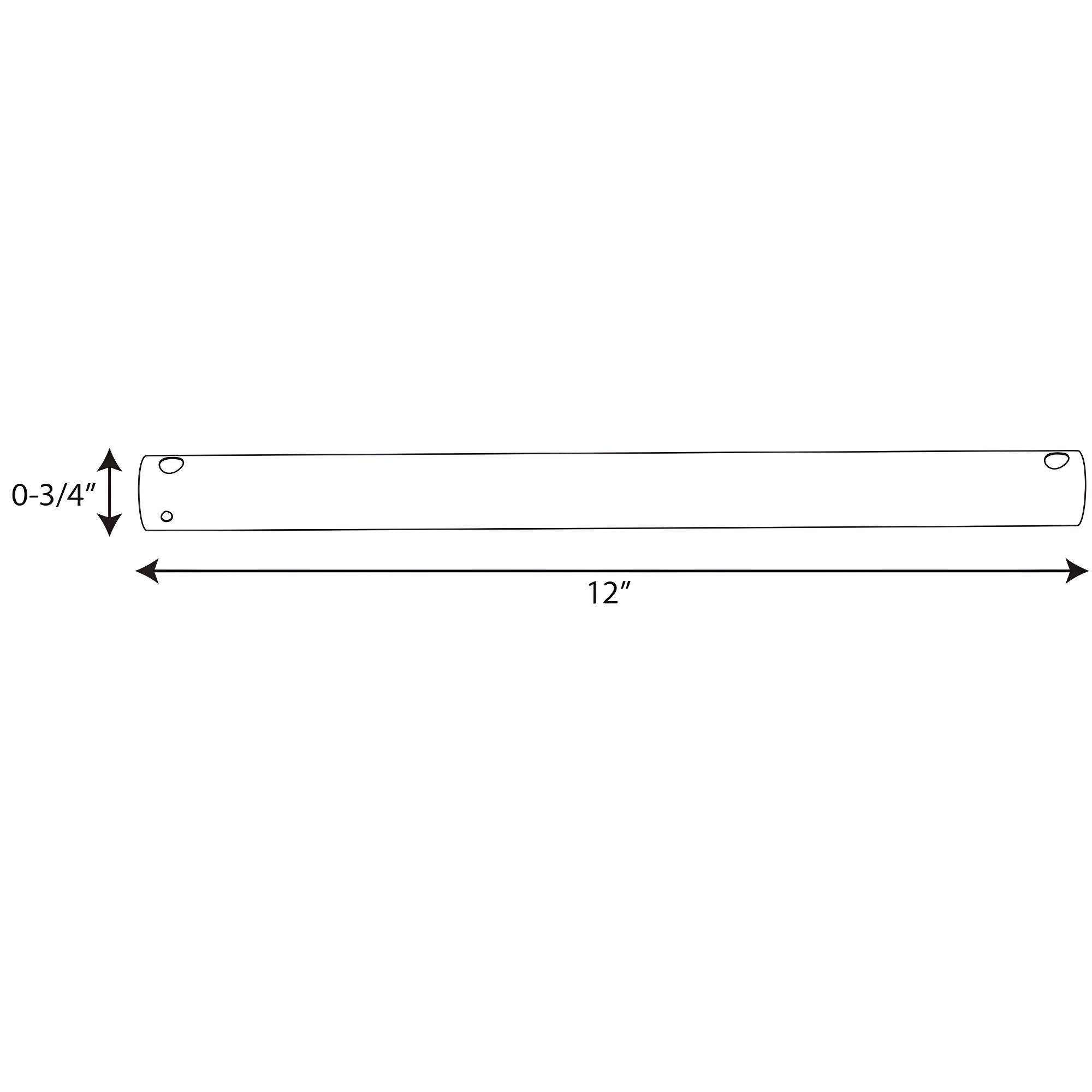 AirPro Collection 12 In. Ceiling Fan Downrod in Antique Bronze