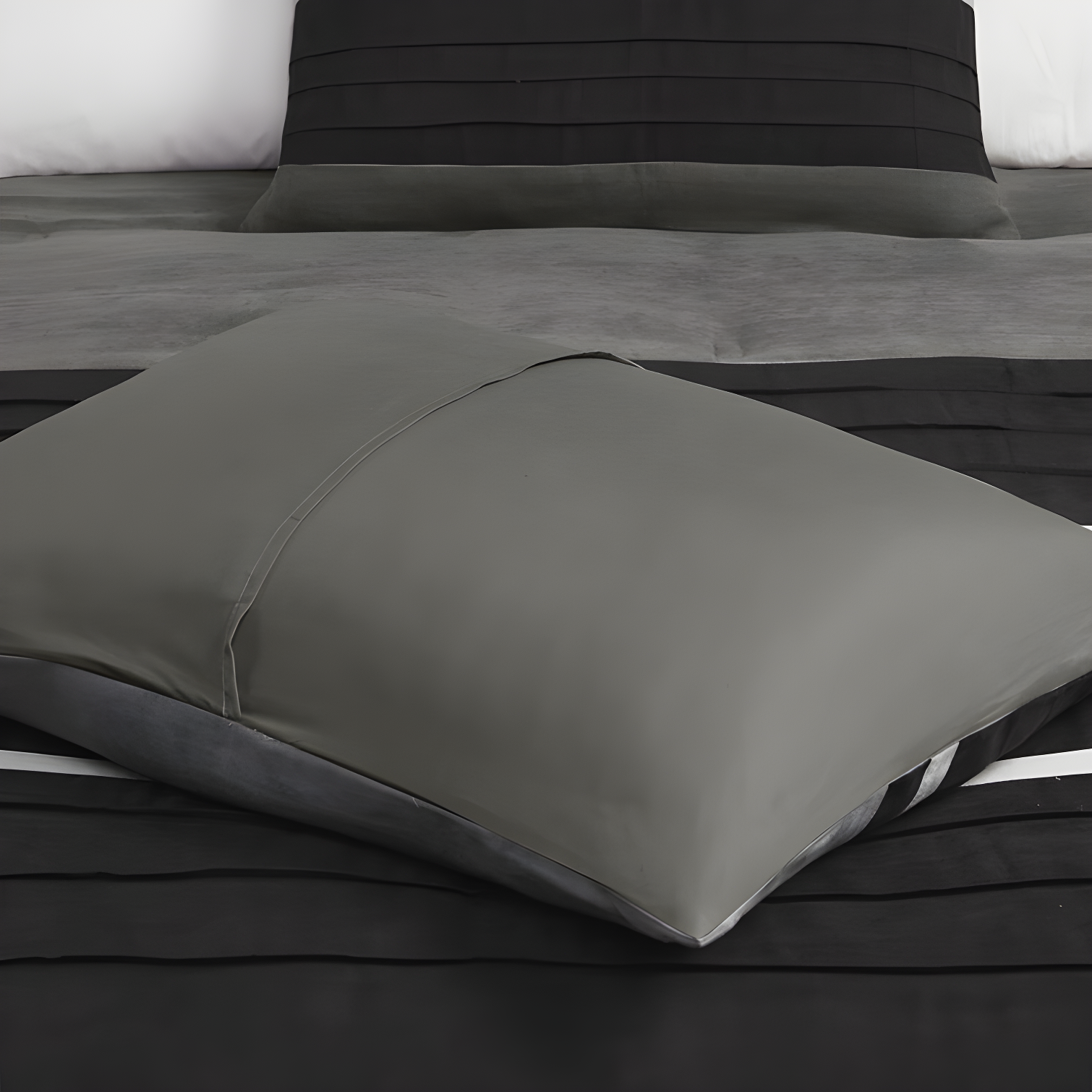 Madison Park Palmer 7 PC Pieced Faux Suede Comforter Set
