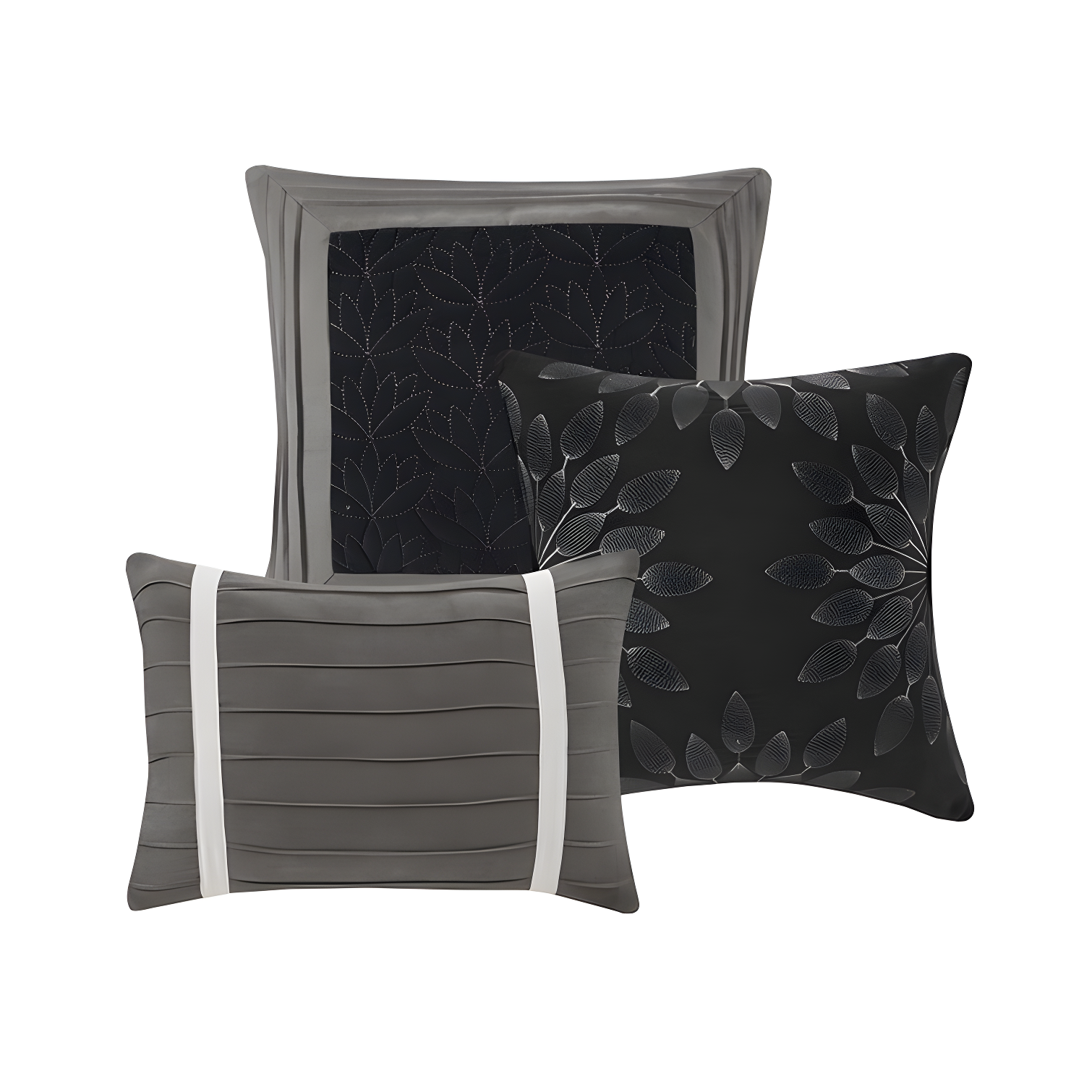 Madison Park Palmer 7 PC Pieced Faux Suede Comforter Set