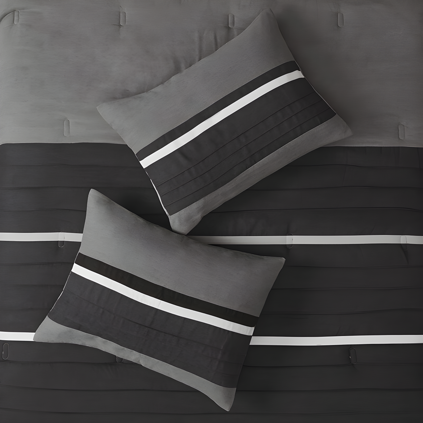 Madison Park Palmer 7 PC Pieced Faux Suede Comforter Set