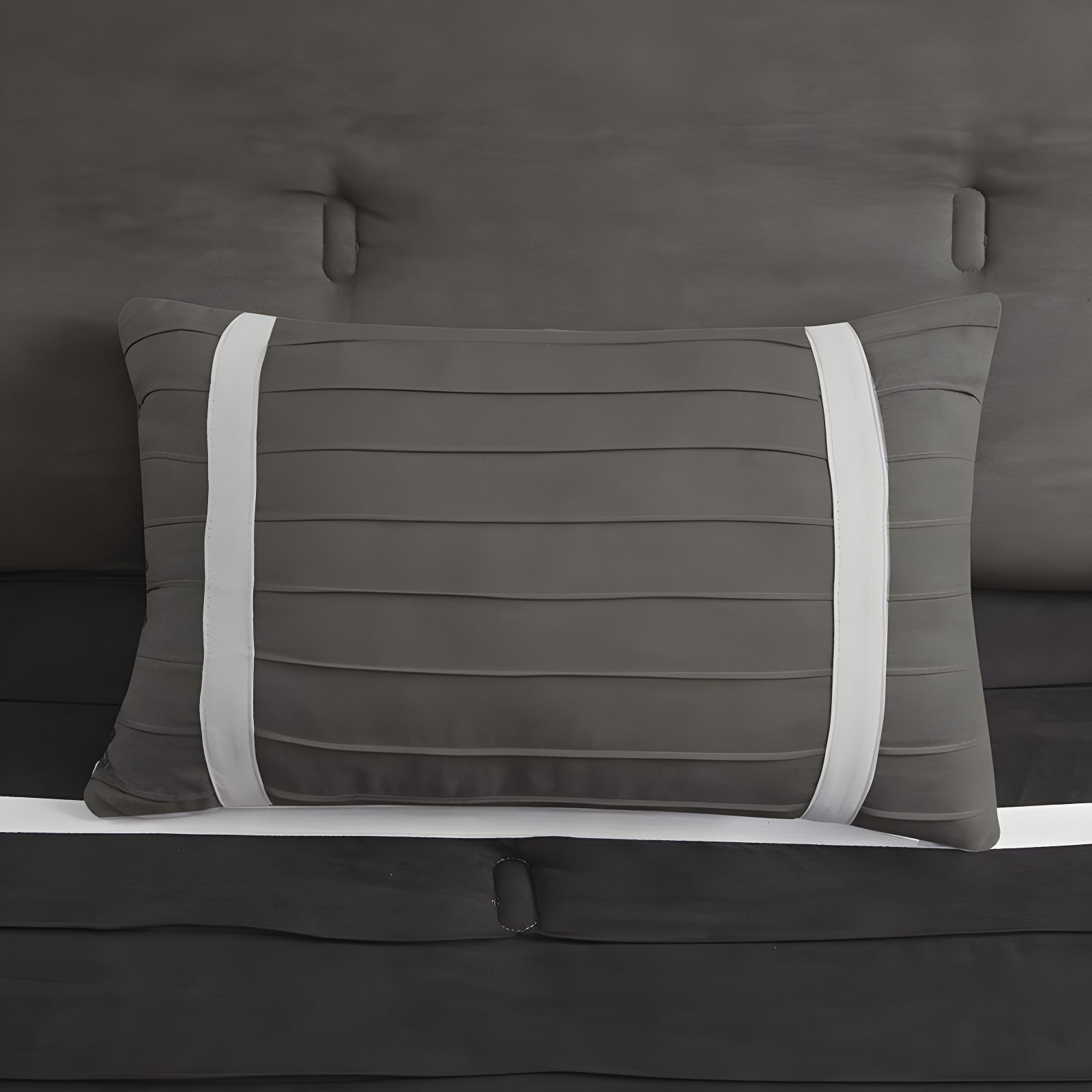 Madison Park Palmer 7 PC Pieced Faux Suede Comforter Set