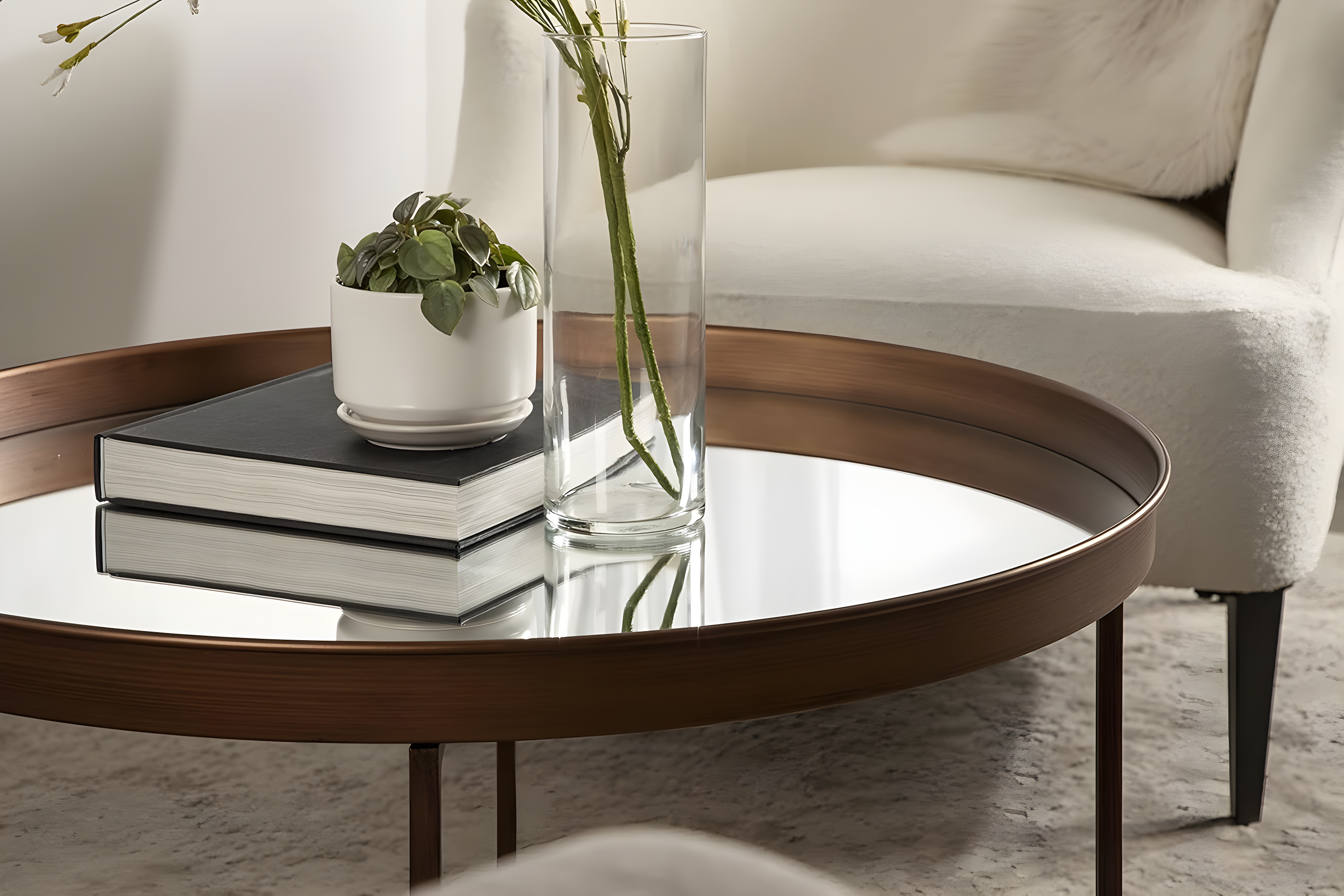 Kate and Laurel Celia Round Metal Coffee Table, 28.25x28.25x19, Bronze