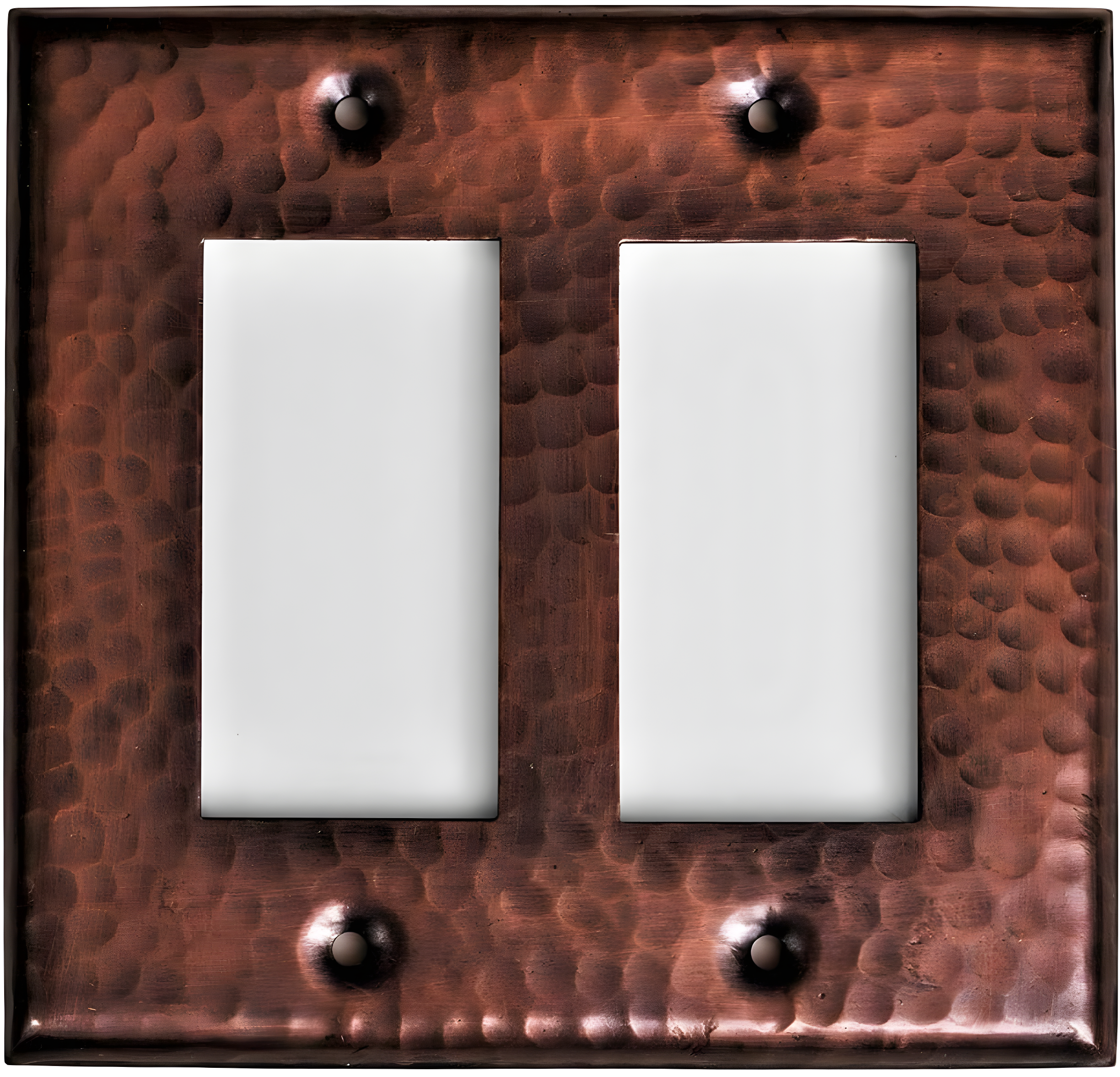 Monarch Abode Hand Hammered 2 - Gang Rocker Standard Wall Plate