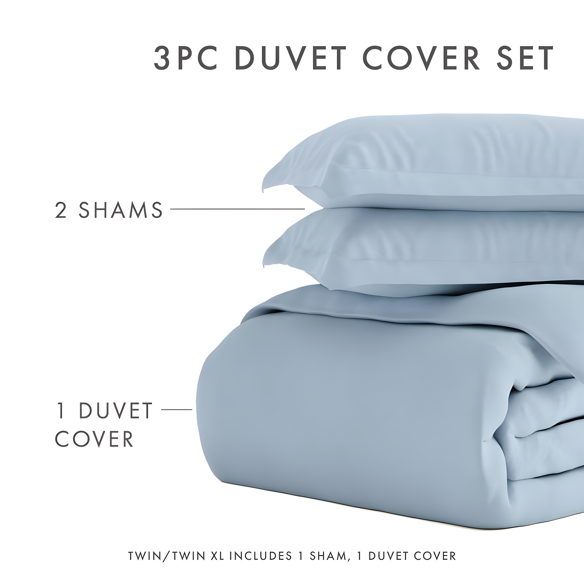 Duvet Cover Set Super Soft Microfiber Bedding in Solid Colors
