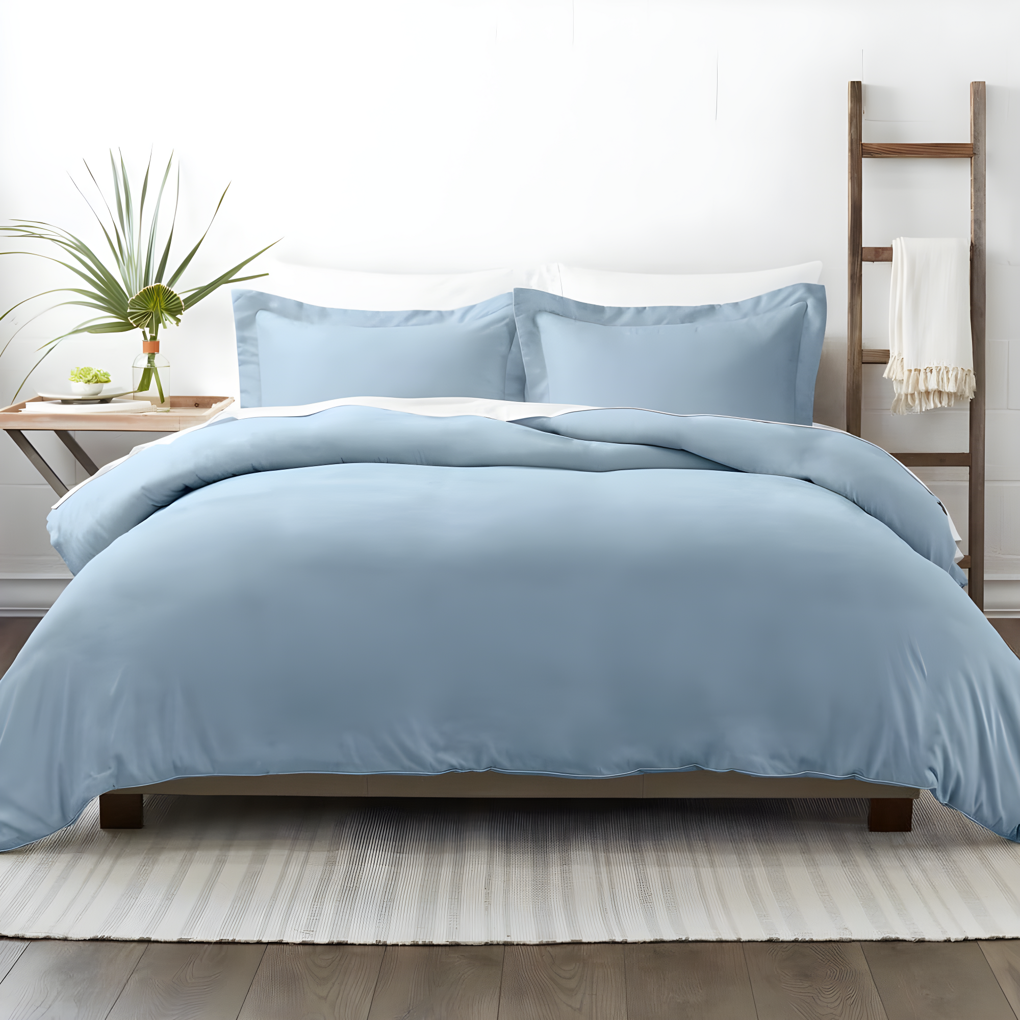 Duvet Cover Set Super Soft Microfiber Bedding in Solid Colors