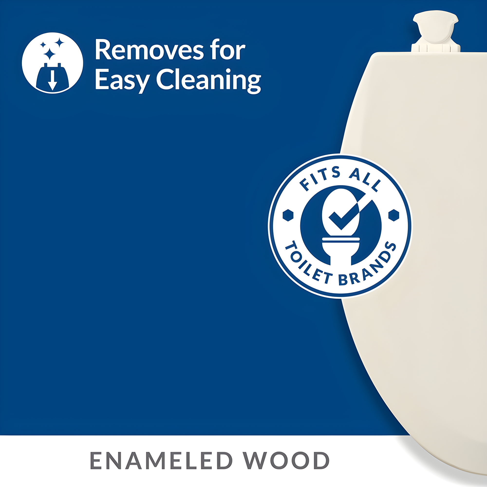 Bemis 7B500EC 346 Round 500/1500 Toilet Seat, Easy Clean