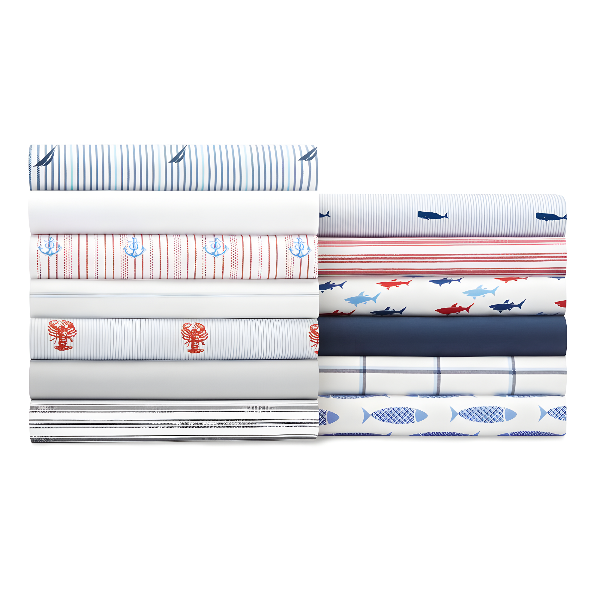 Nautica Solid Cotton Percale Sheet Sets