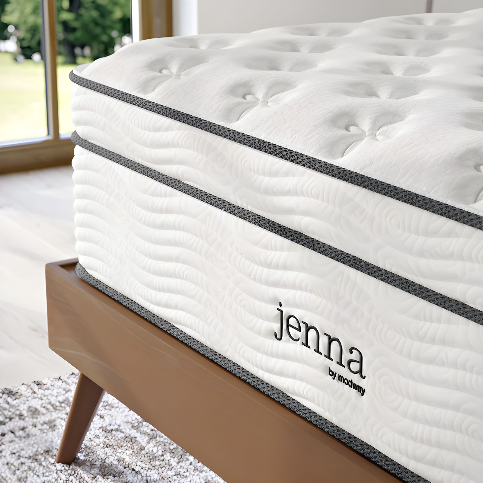 Modway Jenna 14-inch Euro Top Pocket Spring Mattress