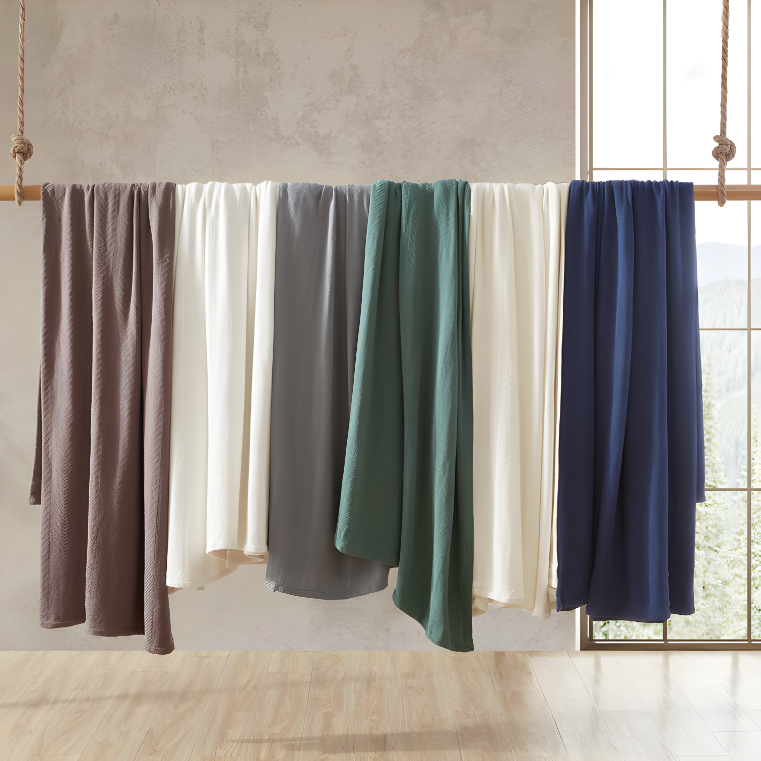 Eddie Bauer Herringbone Cotton Reversible Blanket