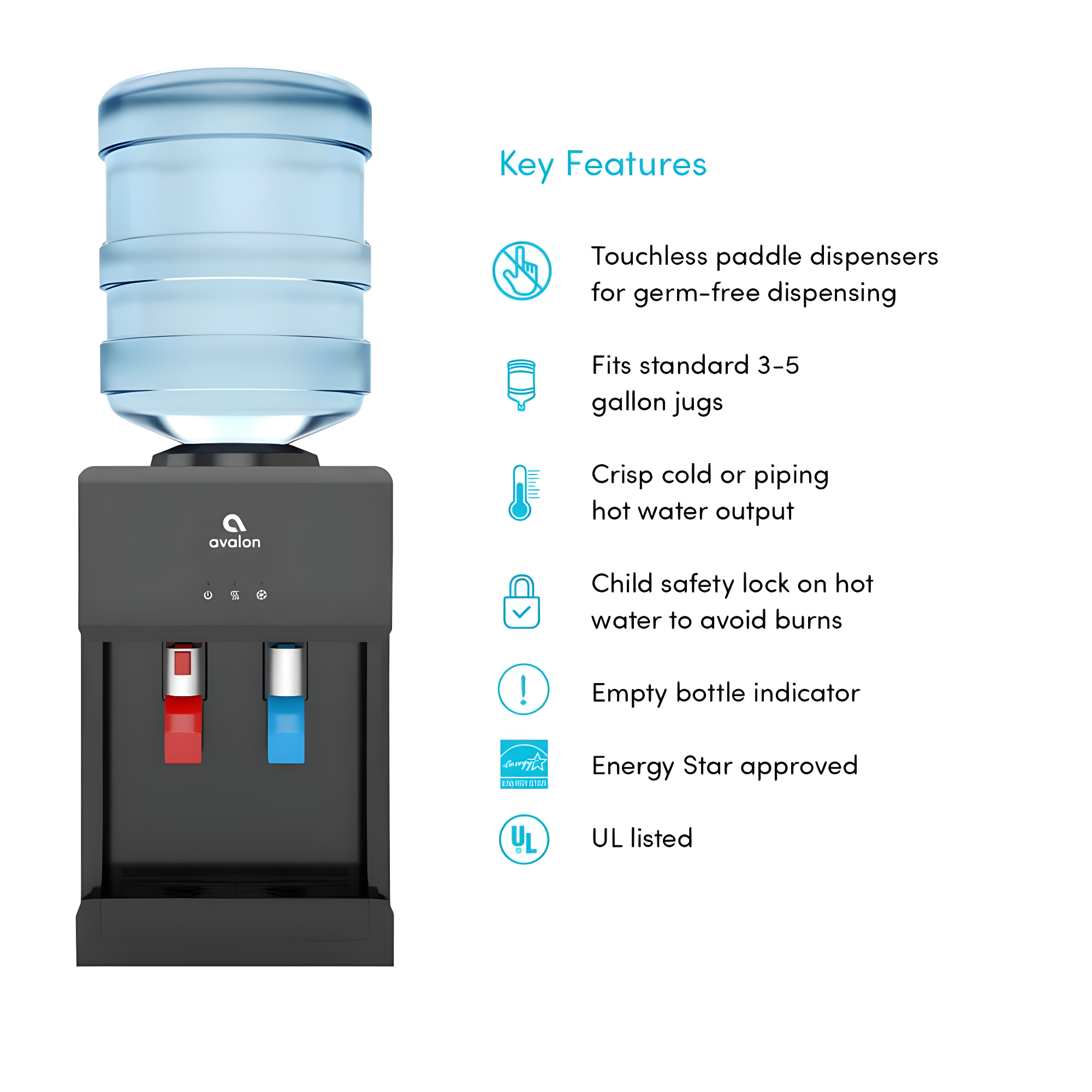 Avalon Avalon Countertop Top Loading Electric Water Dispenser