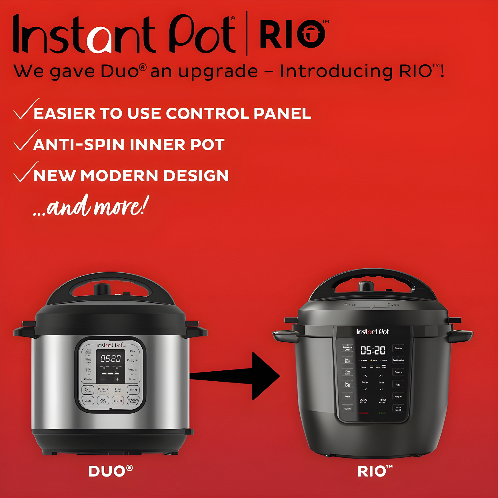 Instant Pot RIO 6qt 7-in-1 Electric Pressure Cooker & Multi-Cooker: Instapot, Slow & Rice Cooker