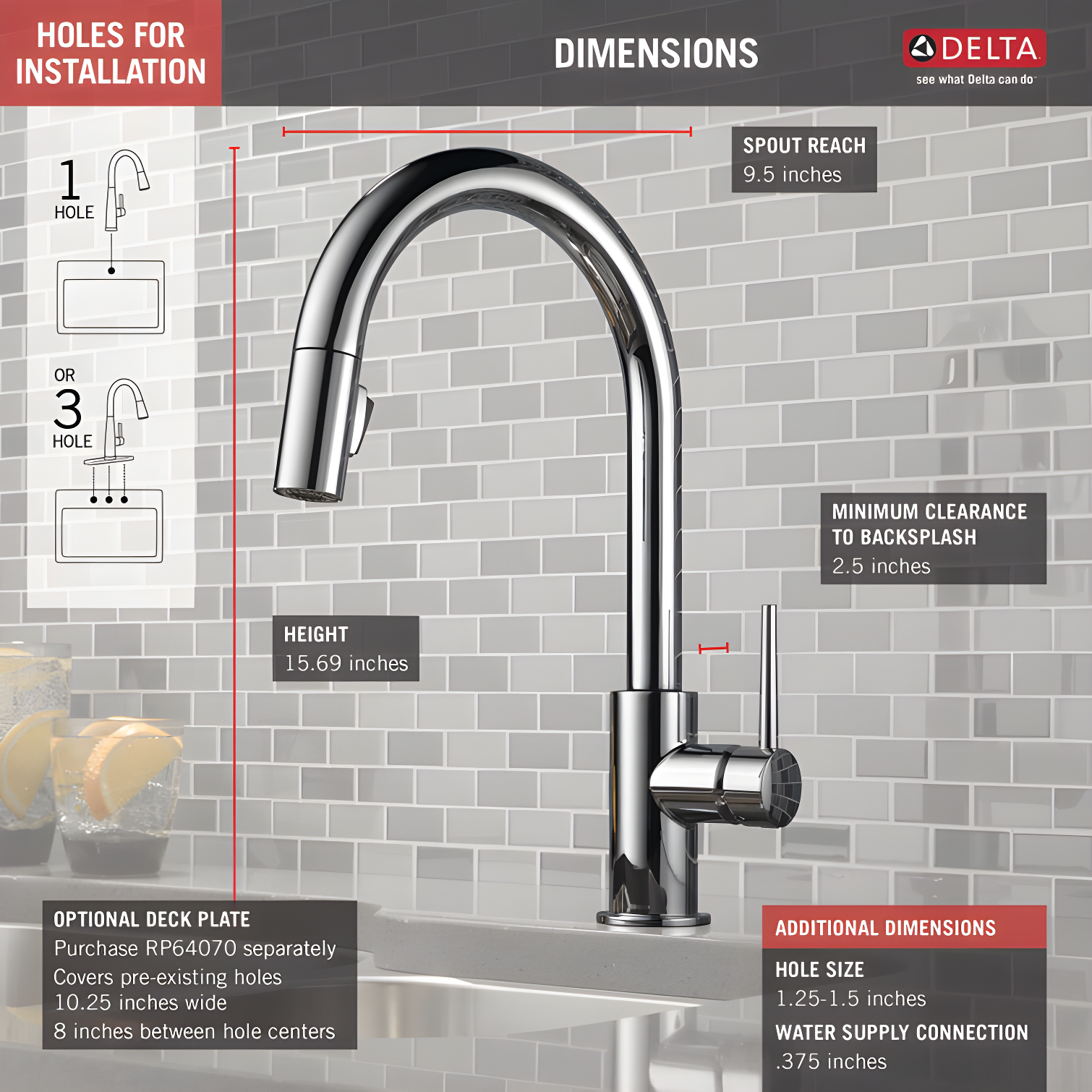Trinsic Pull Down Sprayer Kitchen Sink Faucet, Single Handle Kitchen Faucet