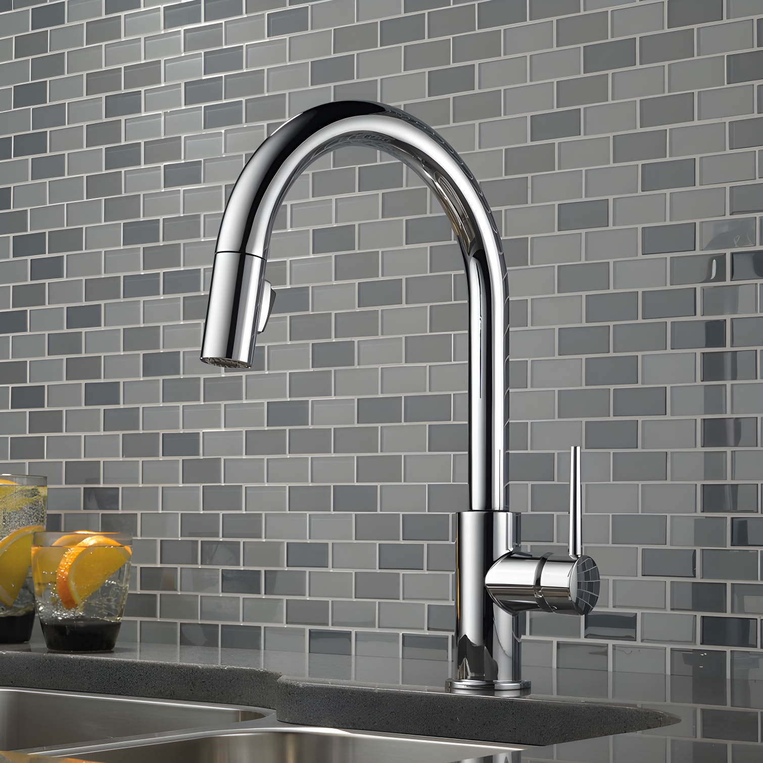 Trinsic Pull Down Sprayer Kitchen Sink Faucet, Single Handle Kitchen Faucet