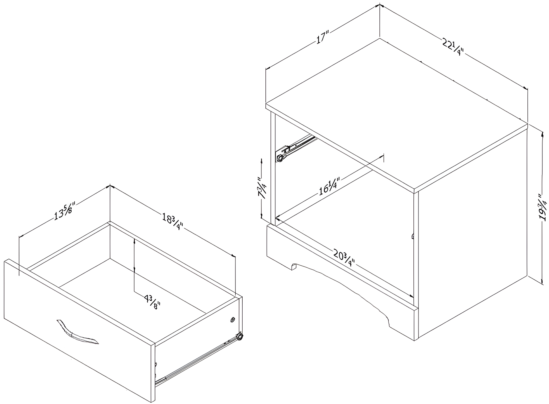 Lochran 22.25'' W Nightstand