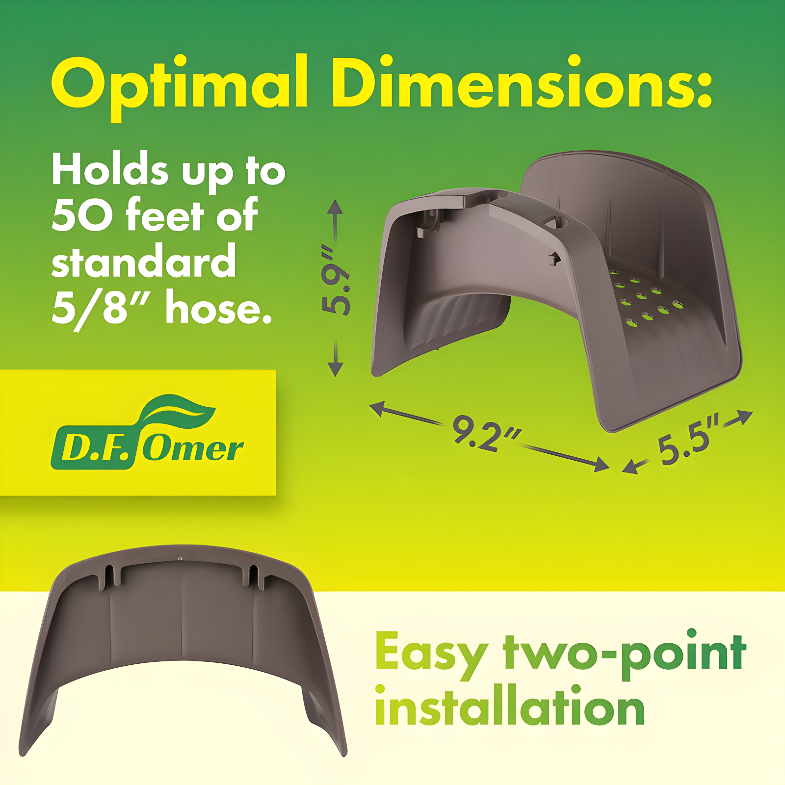 D.F. Omer Plastic Wall Hose Holder