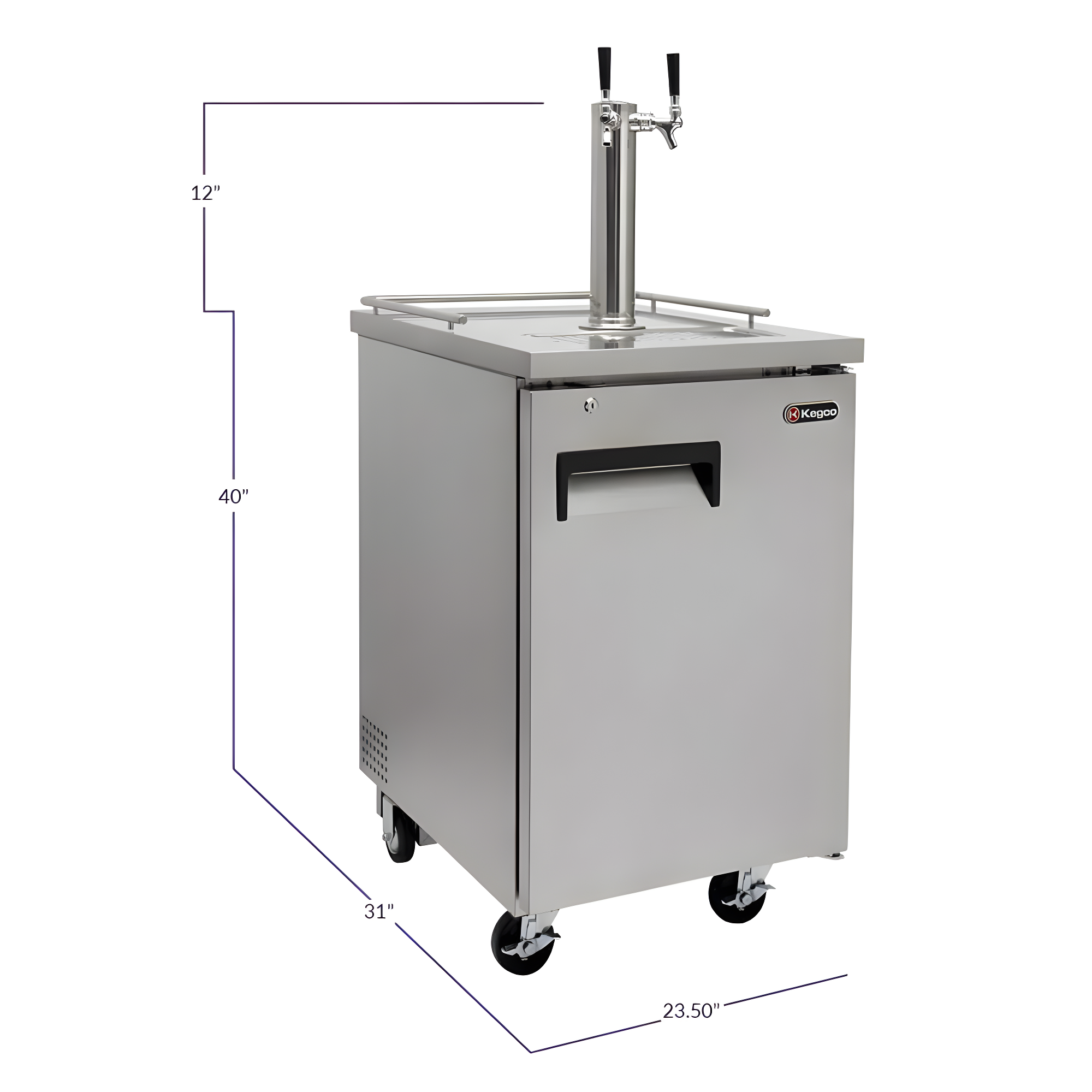 Kegco 8.2 cu. ft. Dual Tap Full Size Kegerator