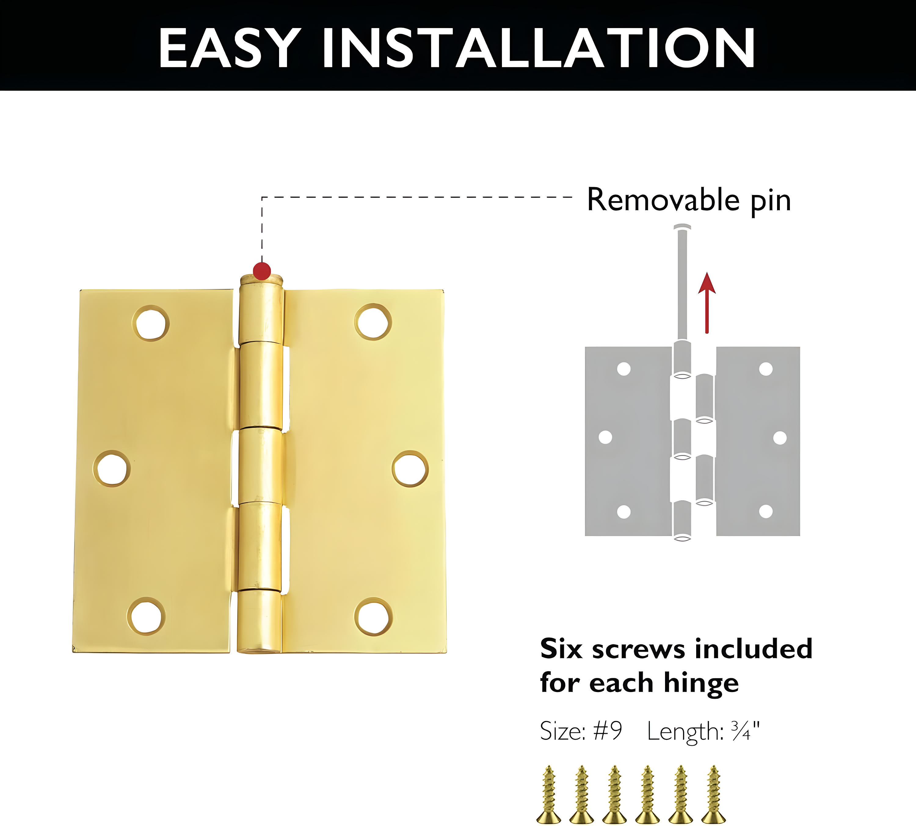 Design House 3-1/2 in. Butt Bearing 10 Door Hinges (Set of 10)